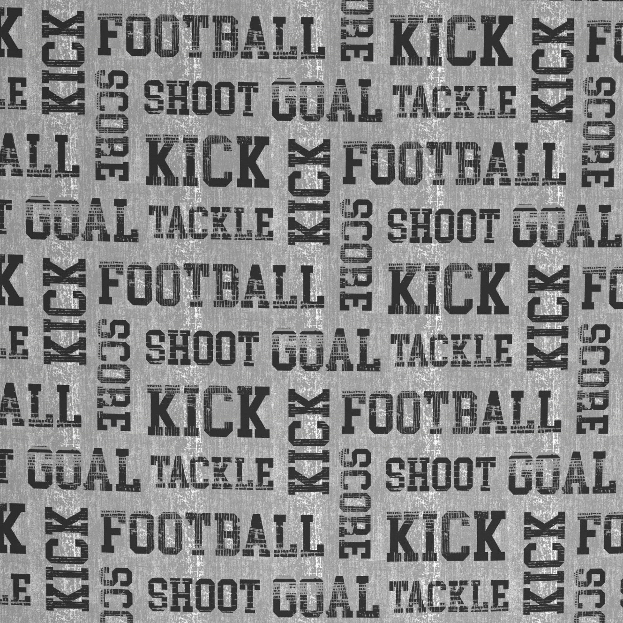 Football Pair of Pencil Pleat Curtains by Bedlam in Grey - Pair of Pencil Pleat Curtains - Bedlam