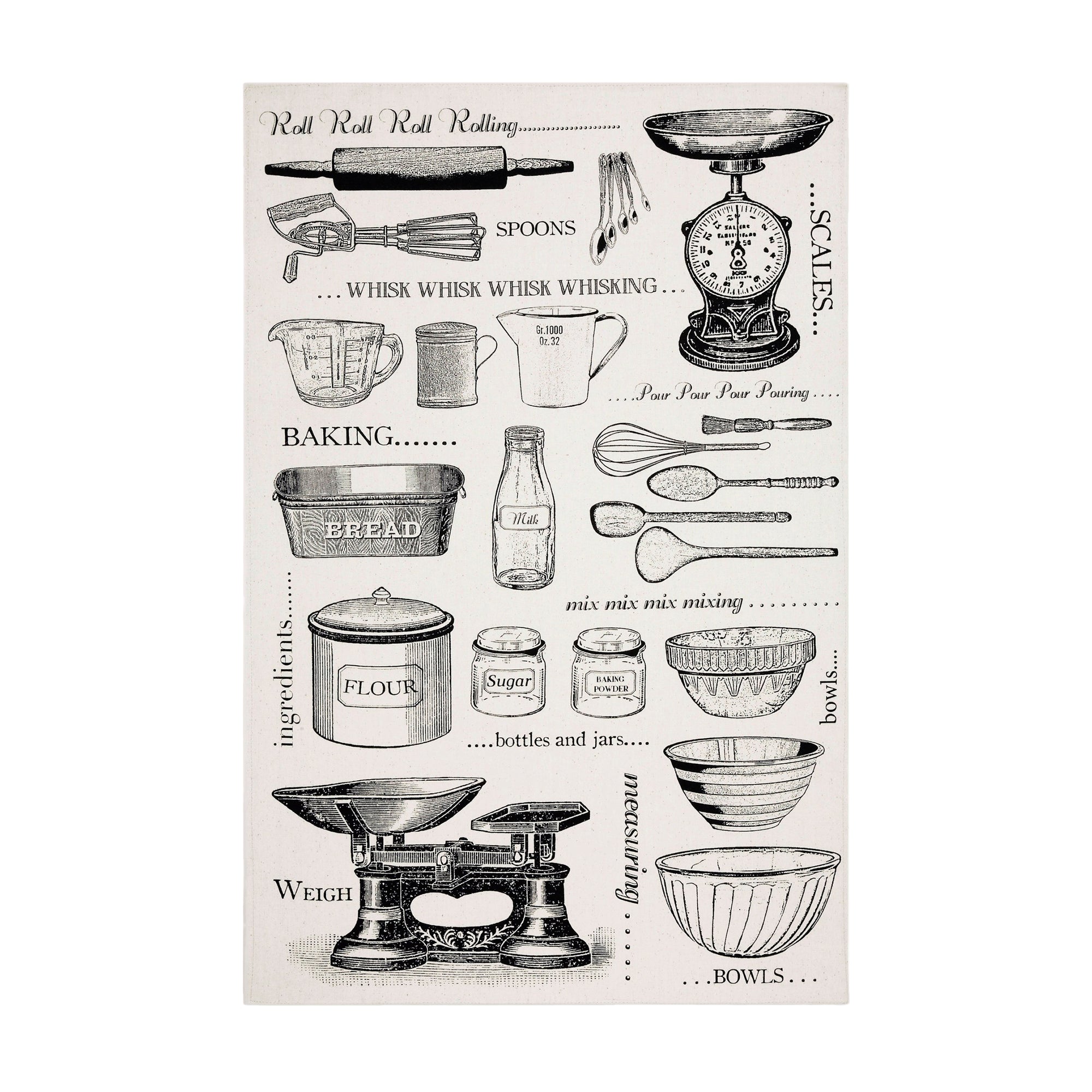 Baking Cotton Tea Towel in Beige - Tea Towel - Ulster Weavers