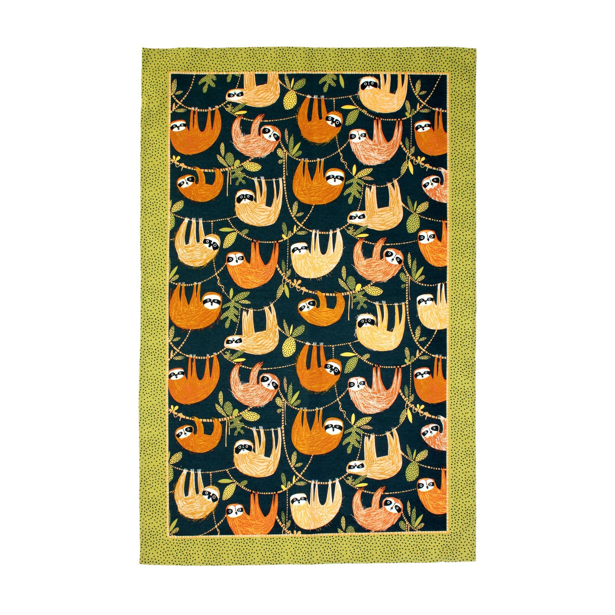 Hanging Around Cotton Tea Towel in Blue - Tea Towel - Ulster Weavers