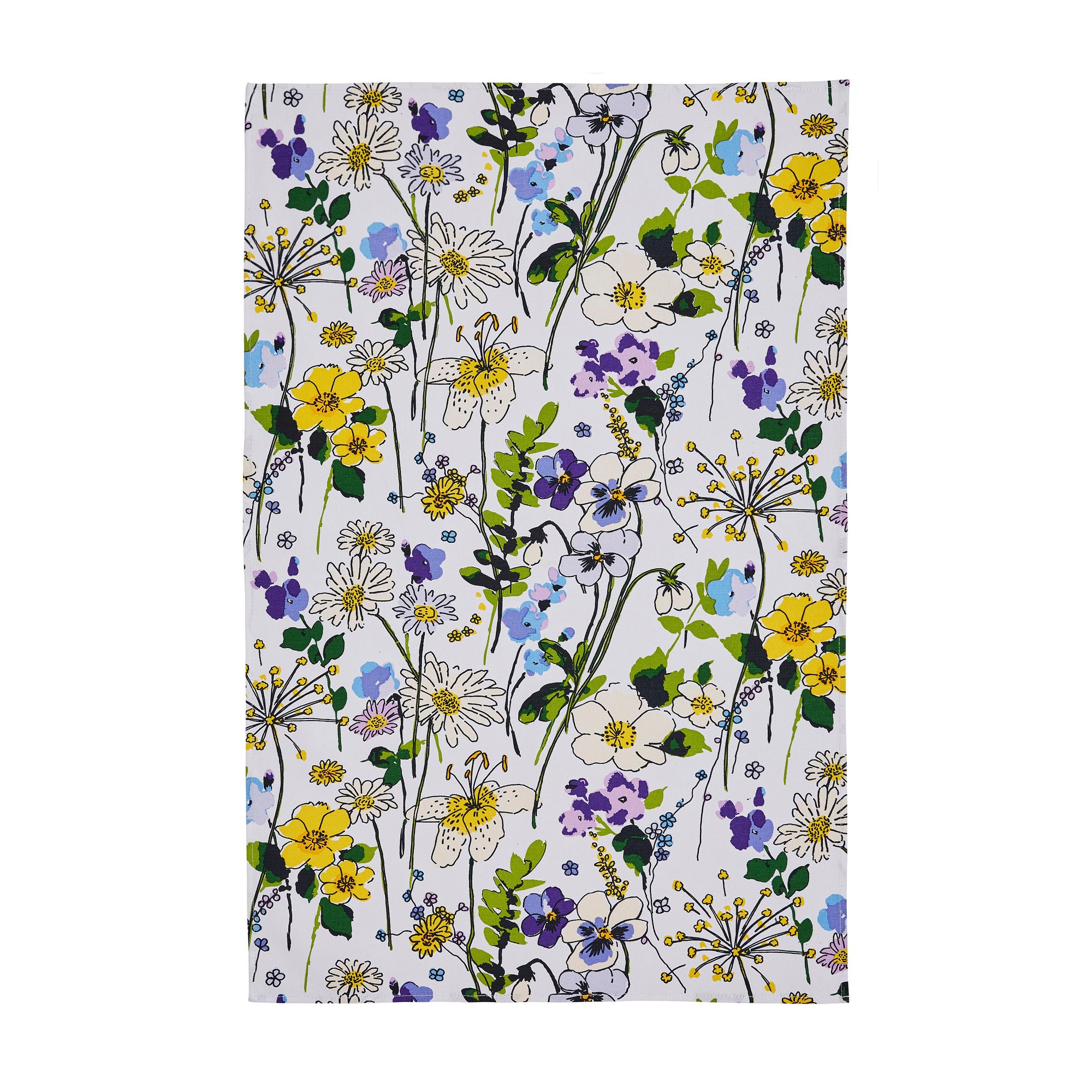 Wildflowers Cotton Tea Towel in Multicolour - Tea Towel - Ulster Weavers