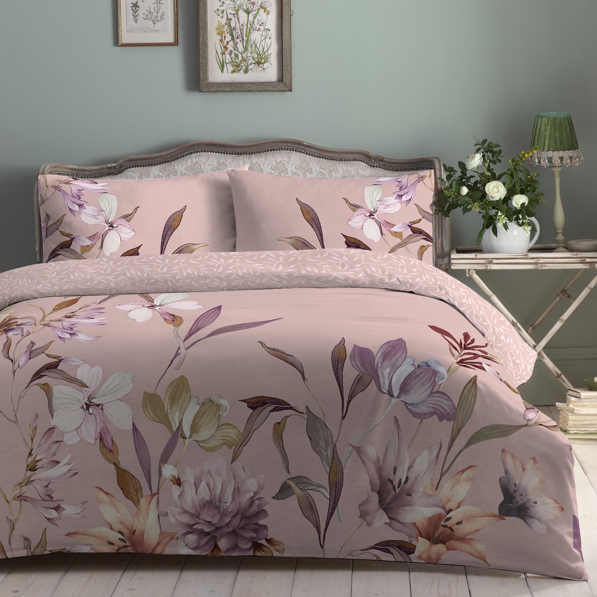 Arabella Duvet Cover Set in Blush