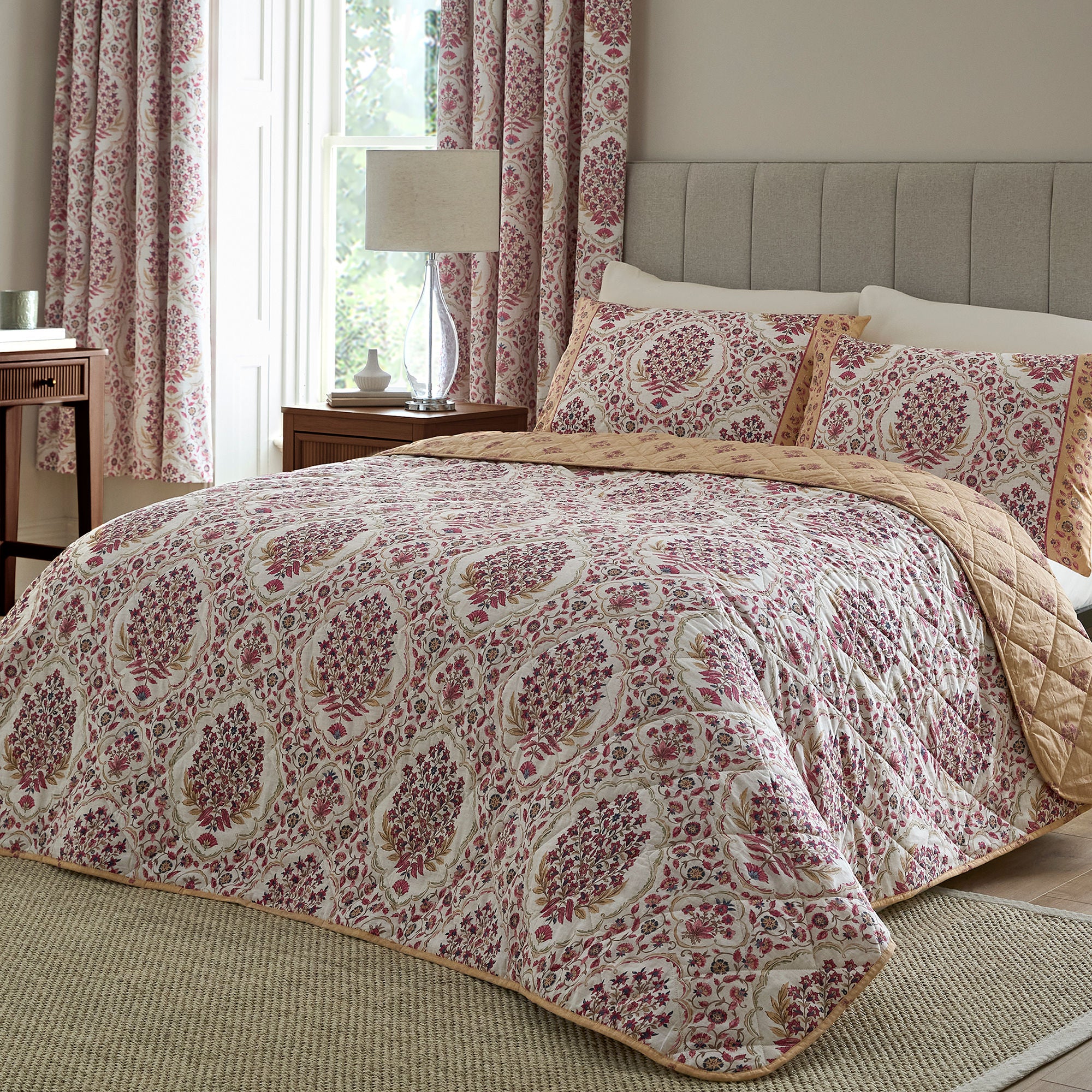 Ashmead Bedspread in Berry 200cm X 230cm - Bedspread - D & D Design