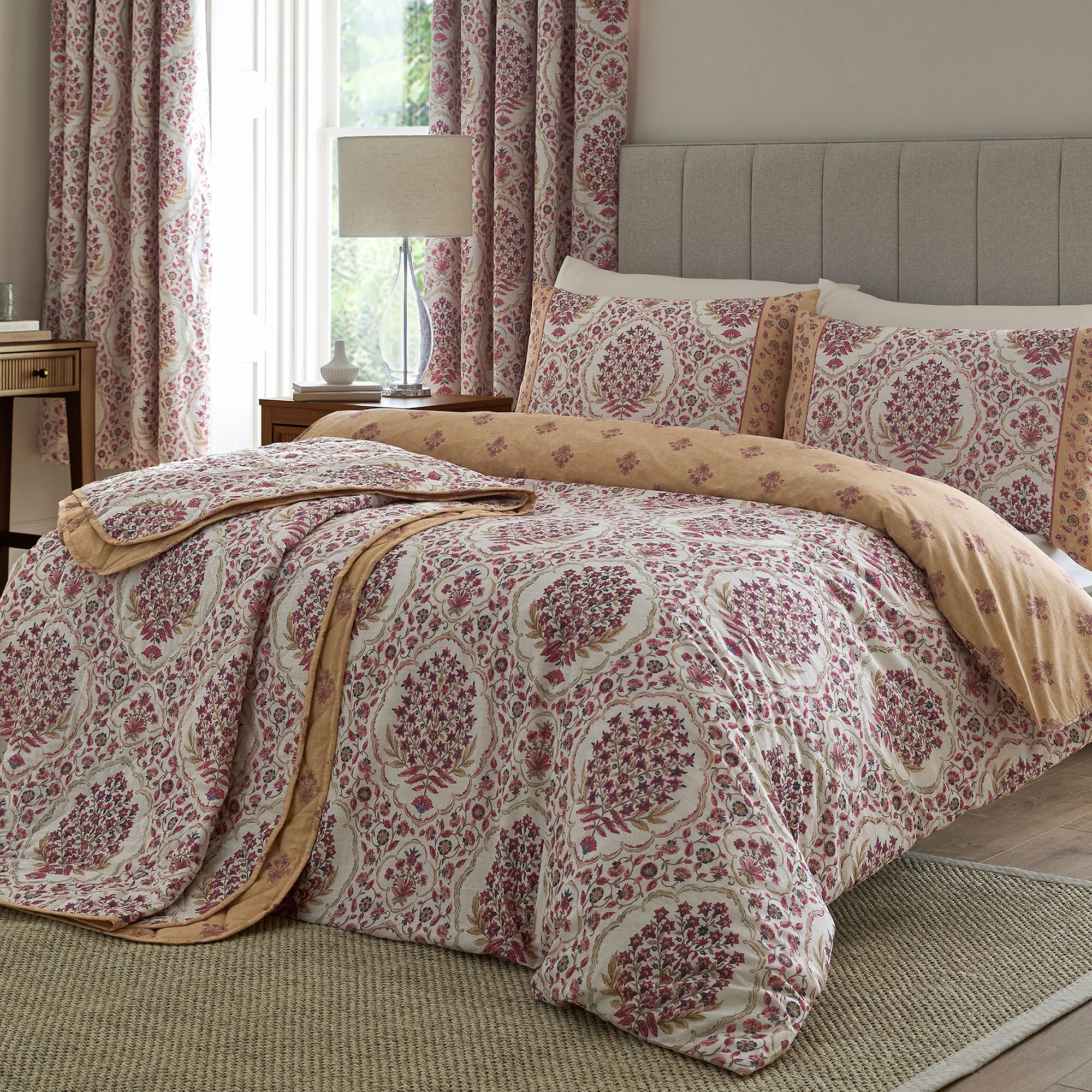 Ashmead Bedspread in Berry 200cm X 230cm - Bedspread - D & D Design