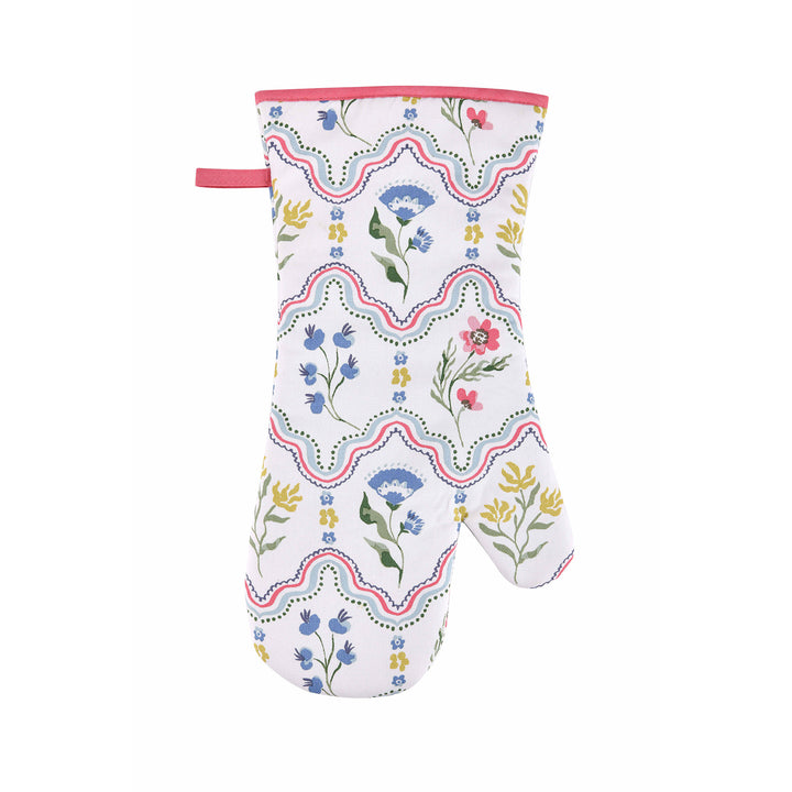 Ulster Weavers Boho Floral Gauntlet Oven Glove One Size in Multi - Gauntlet Oven Glove - Ulster Weavers