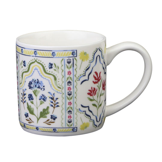 Boho Floral Bone China Mug in Multicolour