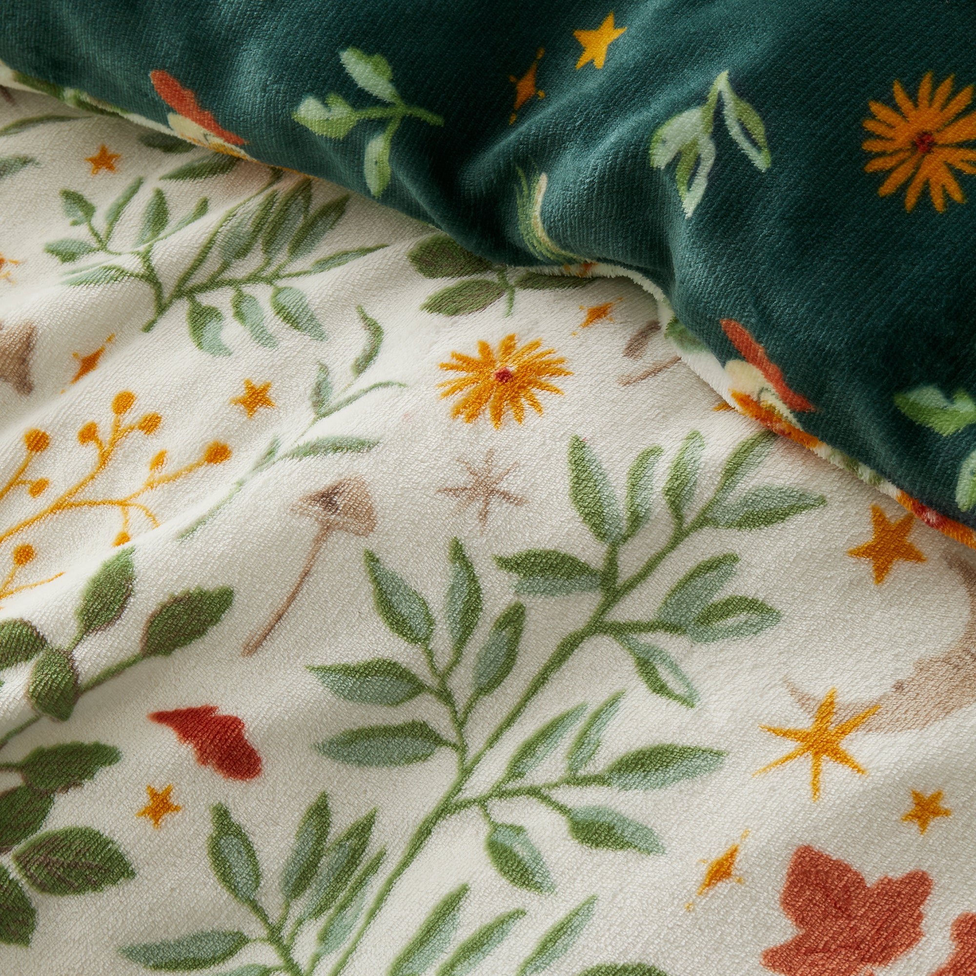 Botanical Mushrooms Duvet Cover Set in Natural - Duvet Cover Set - Fusion Snug
