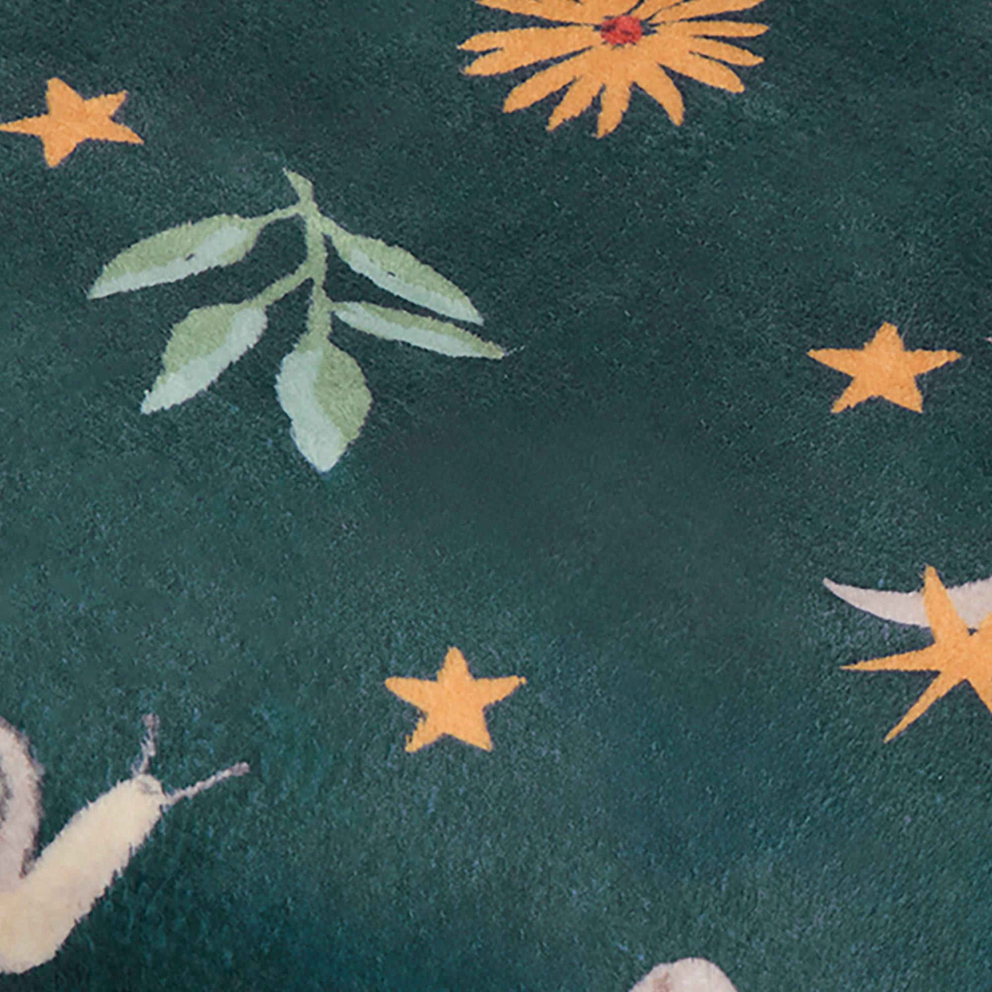 Botanical Mushrooms Throw in Green 120 x 150cm - Throw - Fusion Snug