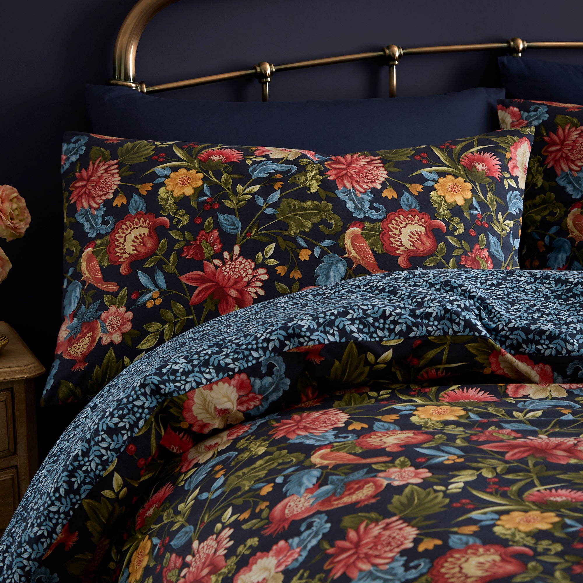 Bejewelled Duvet Cover Set in Navy - Duvet Cover Set - Dreams & Drapes