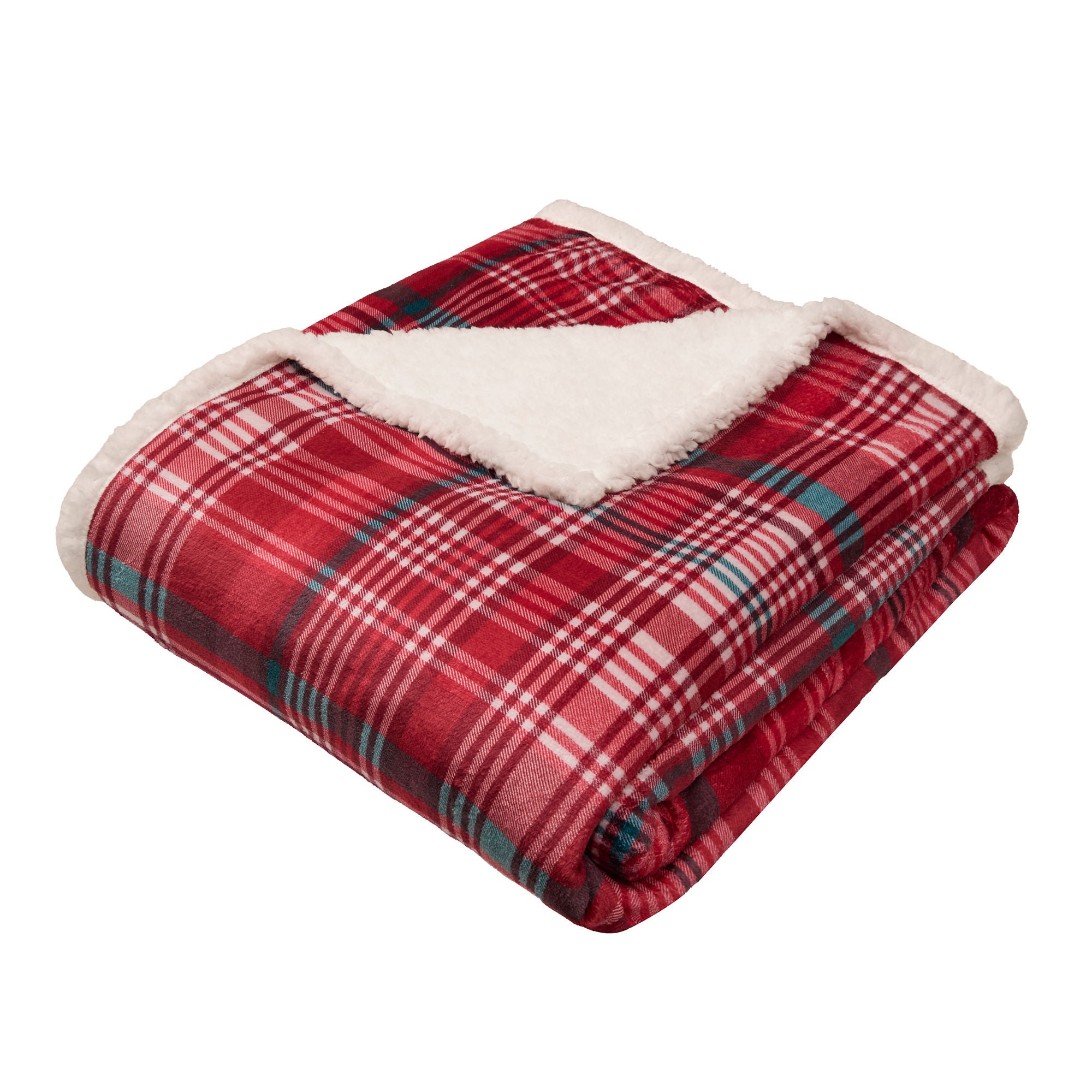 Bennet Check Throw in Red 150 x 200cm - Throw - D & D Lodge