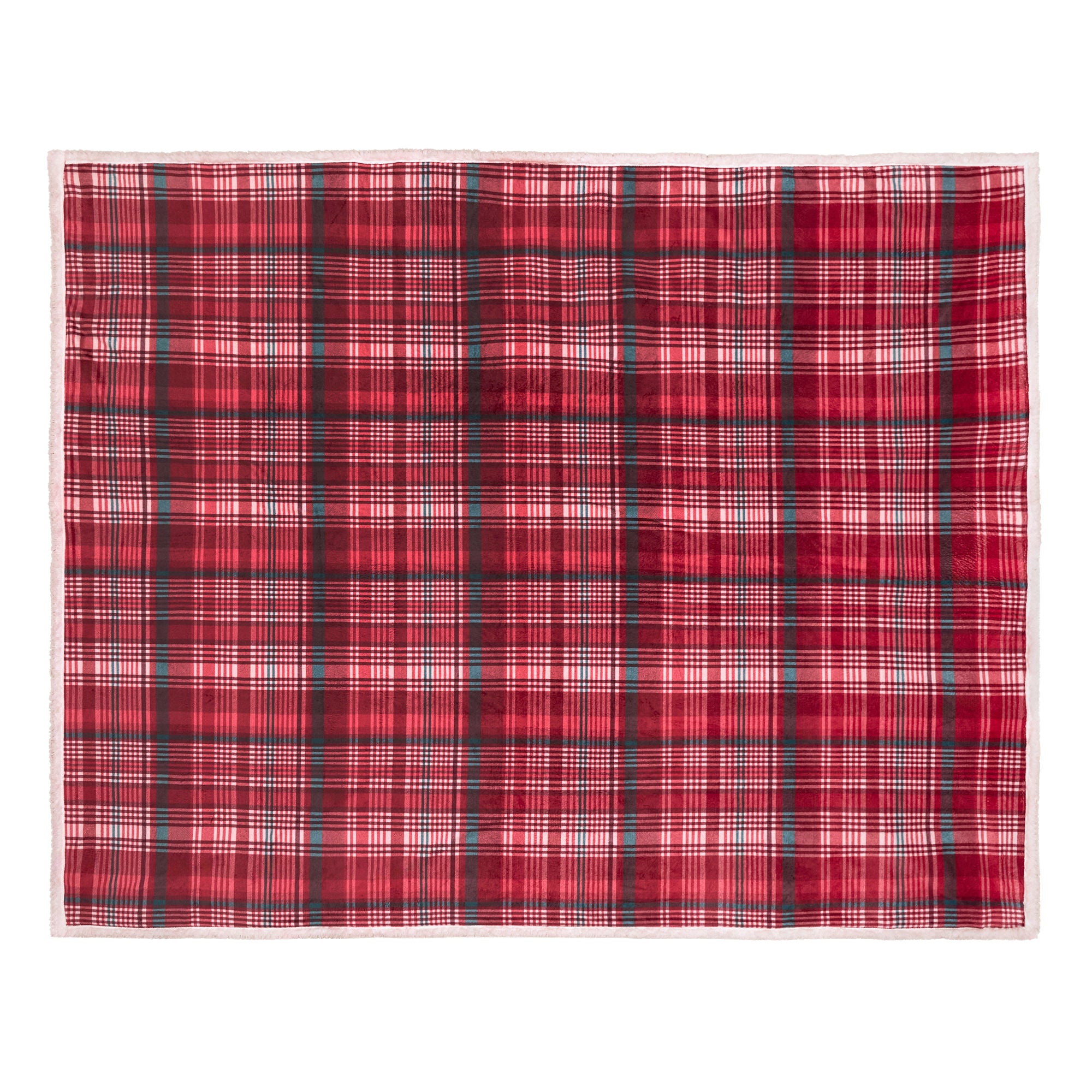 Bennet Check Throw in Red 150 x 200cm - Throw - D & D Lodge