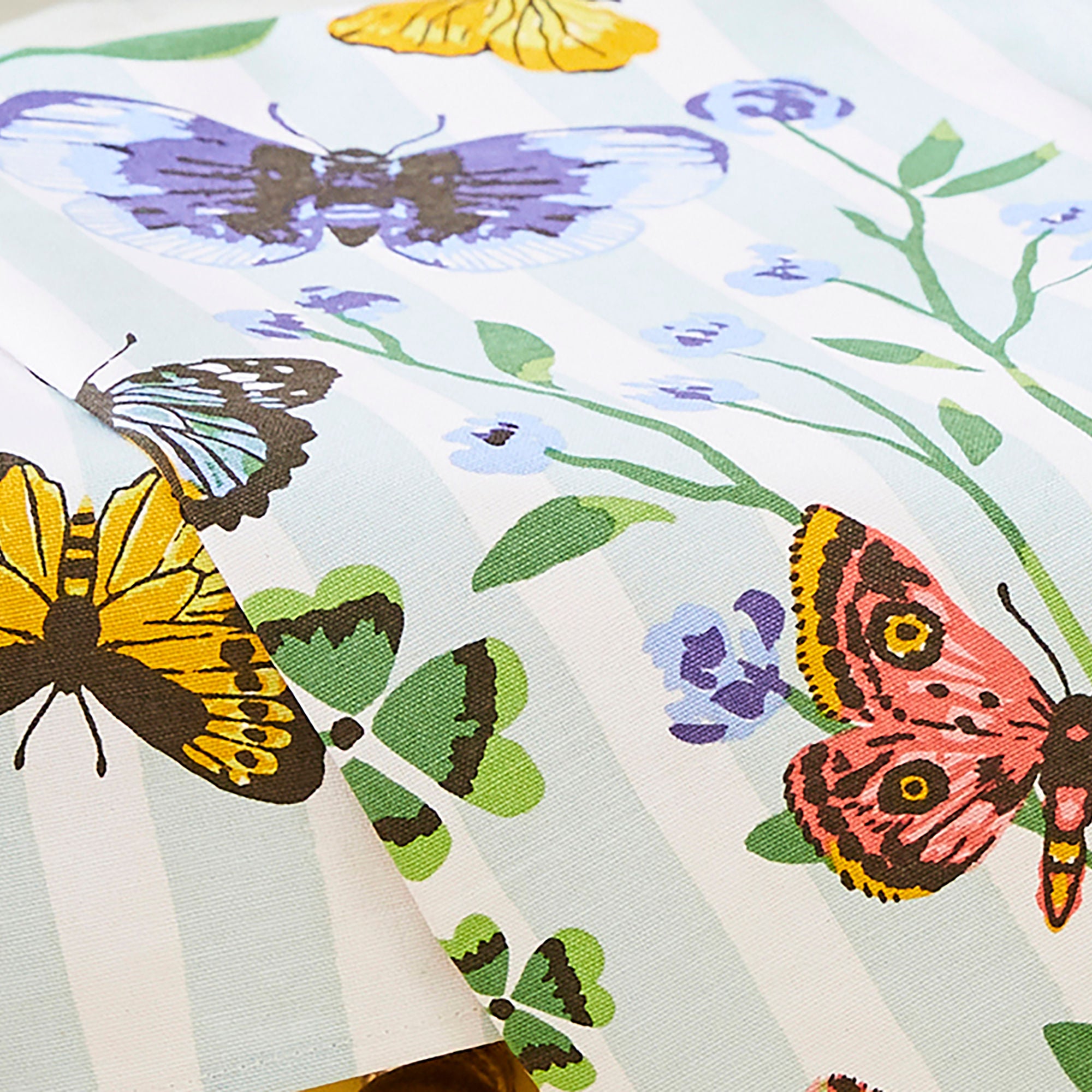 Butterfly Grove Cotton Tea Towel in Blue - Tea Towel - Ulster Weavers