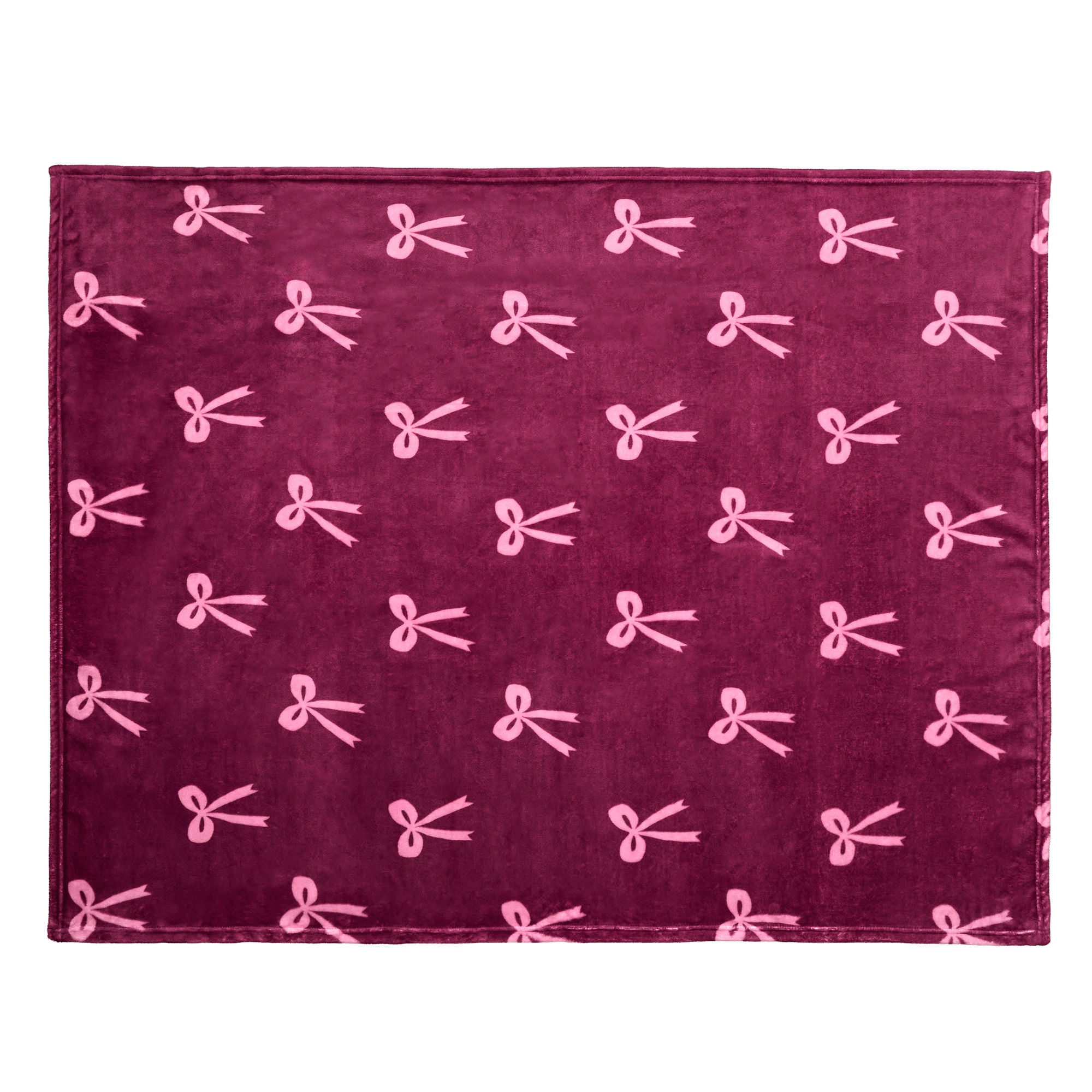 Bows Throw in Berry 120 x 150cm - Throw - Fusion Snug