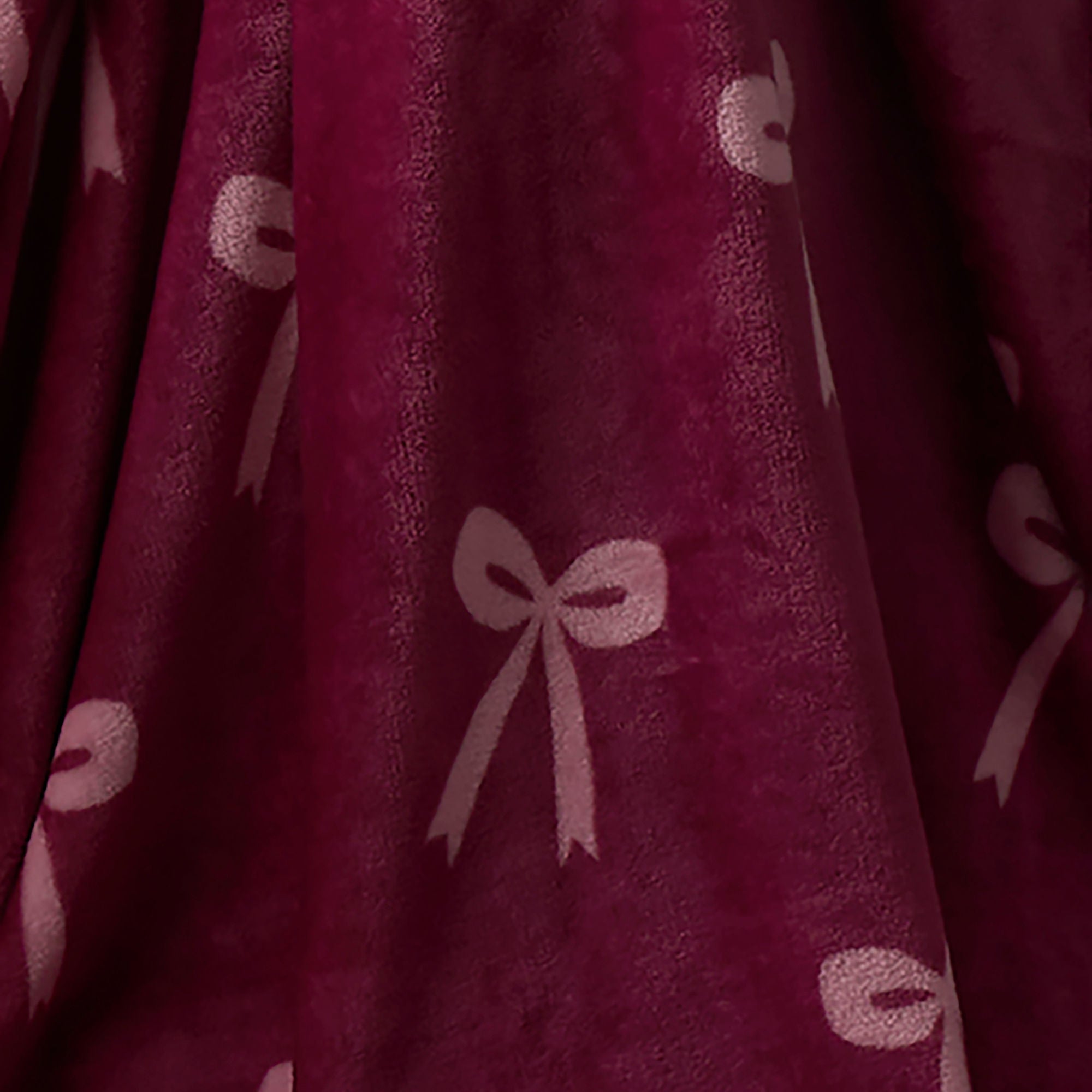 Bows Throw in Berry 120 x 150cm - Throw - Fusion Snug