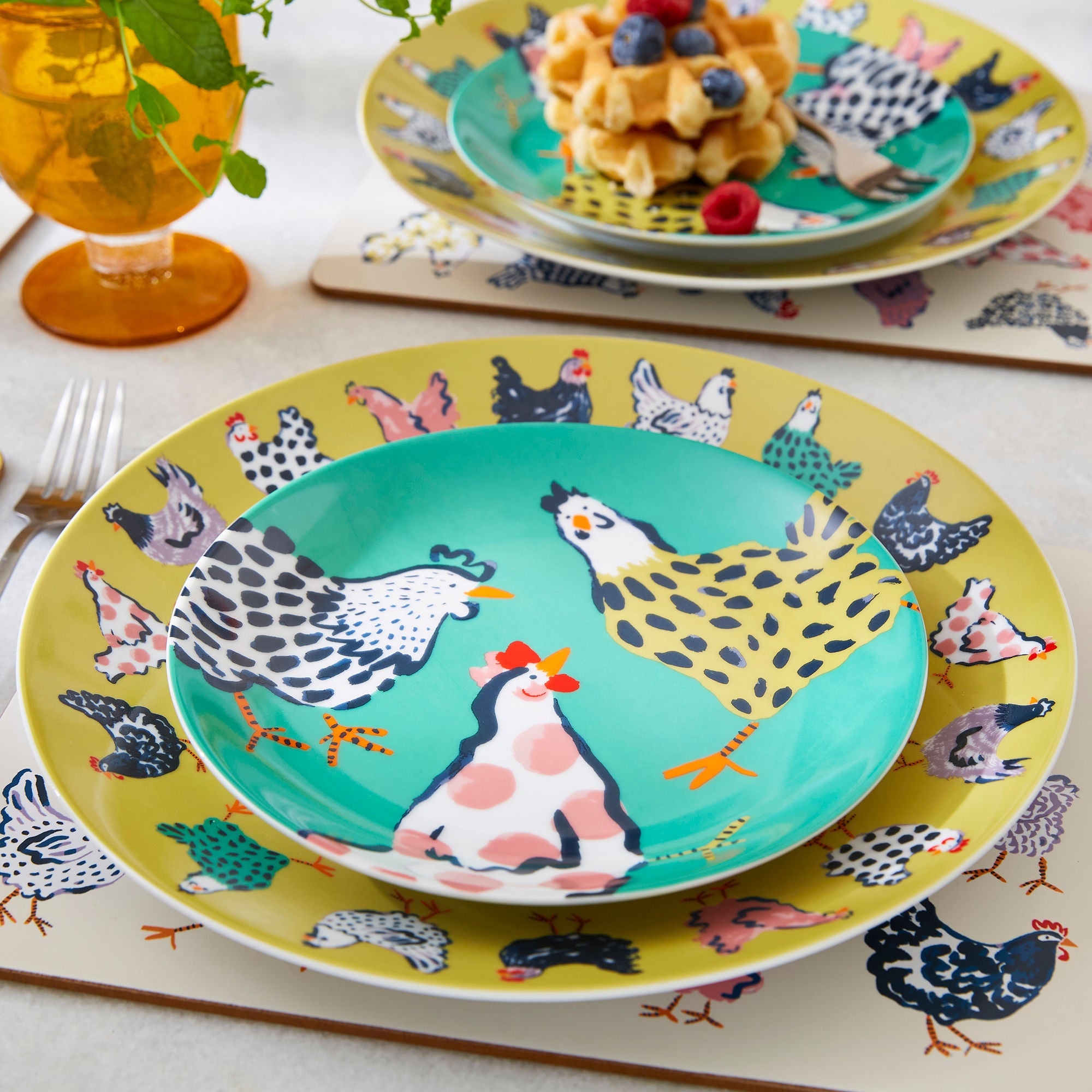 Chick Chicken Porcelain Dinner Plate in Yellow - Plates - Ulster Weavers