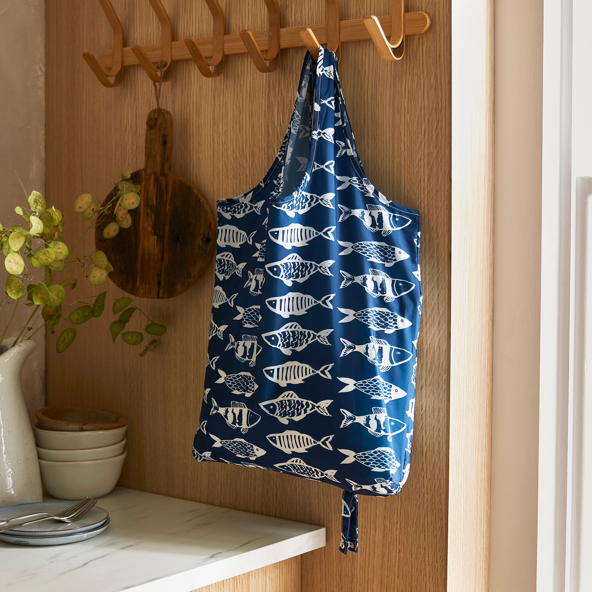 Ulster Weavers Catch of the Day Foldable Tote Bag Medium in Multi - Roll-Up Bag - Ulster Weavers