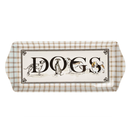 Country Dogs Small Serving Tray in Brown