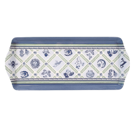 Coastal Treasures Small Serving Tray in Blue