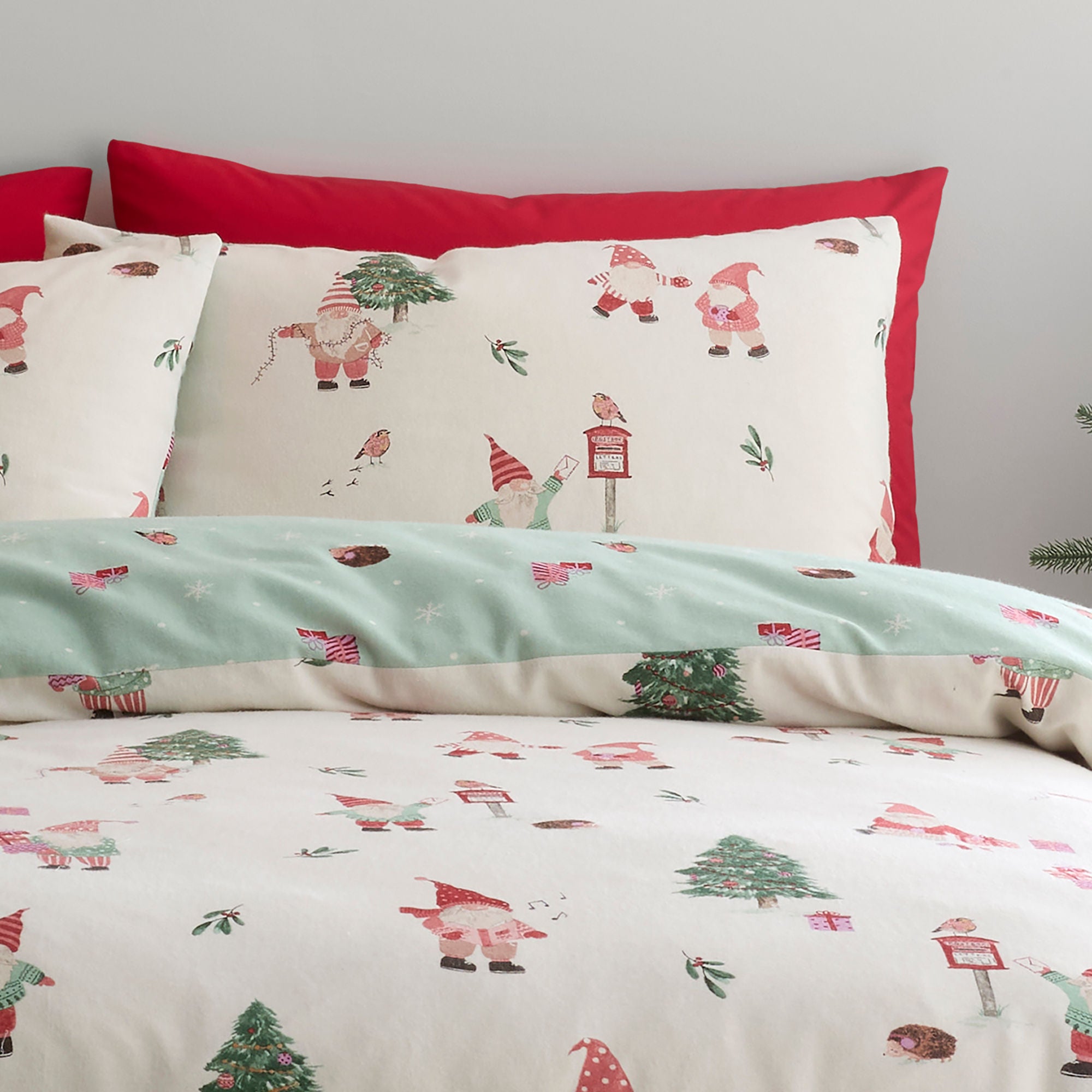 Christmas Gonks Duvet Cover Set in Natural