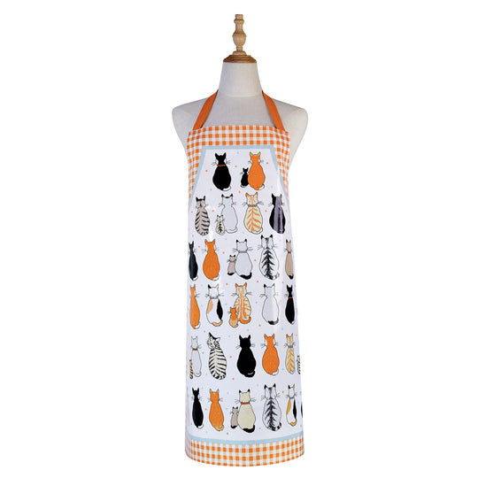 Cats In Waiting 2026 PVC Apron in Orange