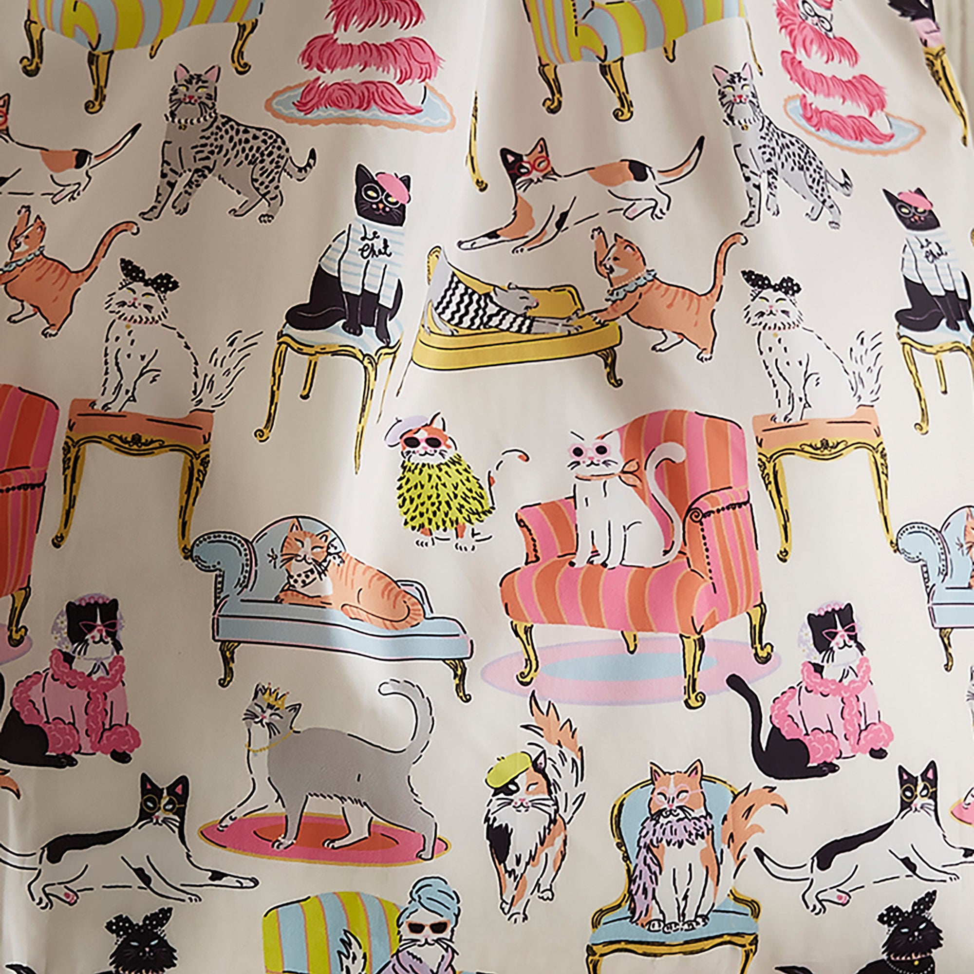 Ulster Weavers Cool Cats Foldable Tote Bag Medium in Multi - Roll-Up Bag - Ulster Weavers