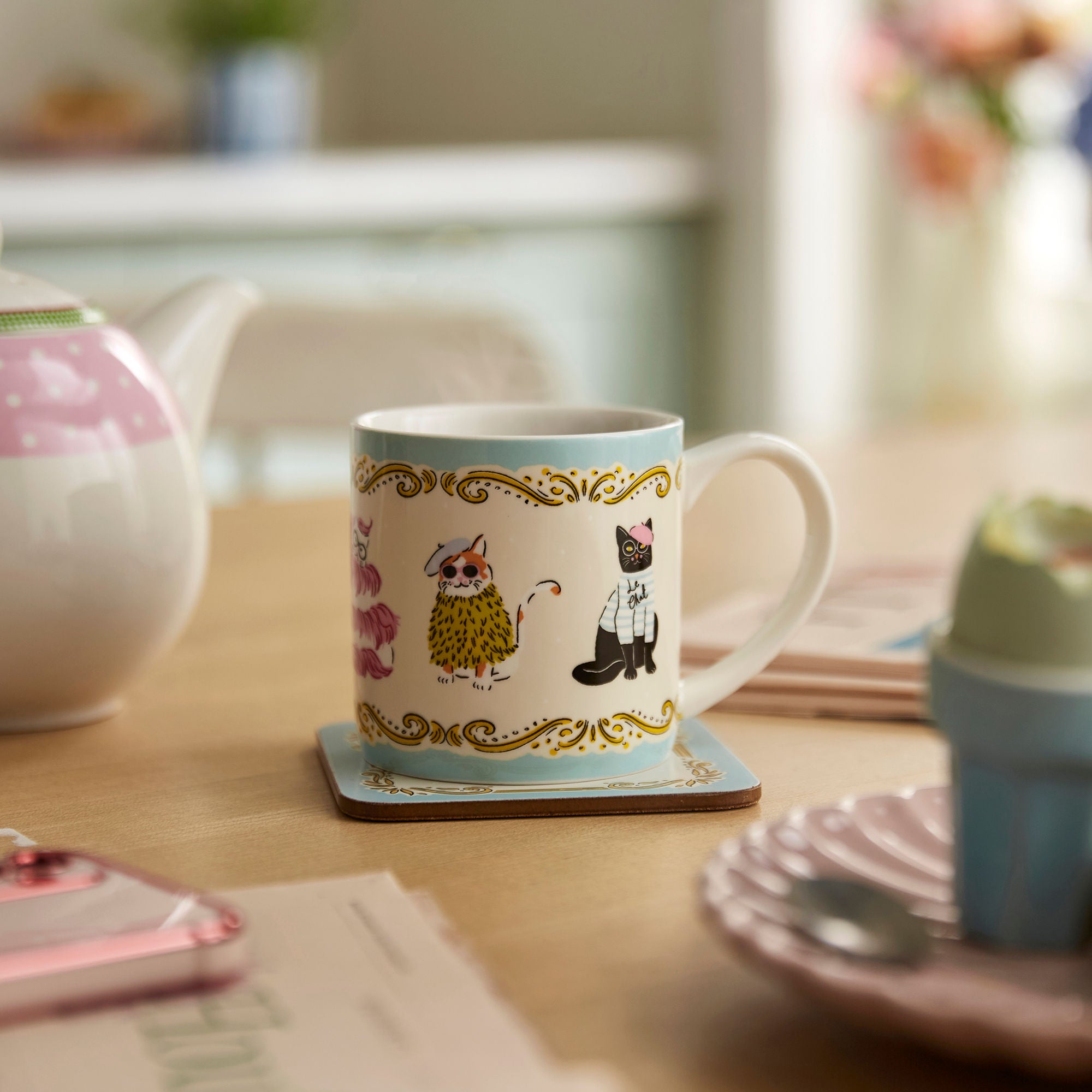 Ulster Weavers Cool Cats Mug - New Bone China 250ml in Multi - Mug - Ulster Weavers