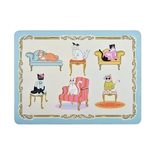 Cool Cats Placemat 4 Pack in Multicolour