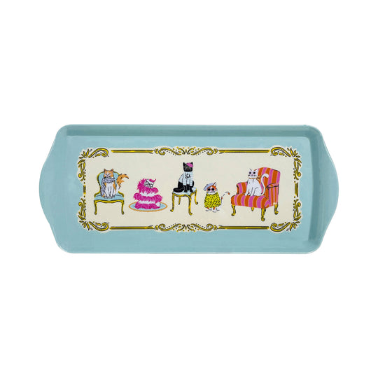 Cool Cats Small Serving Tray in Multicolour