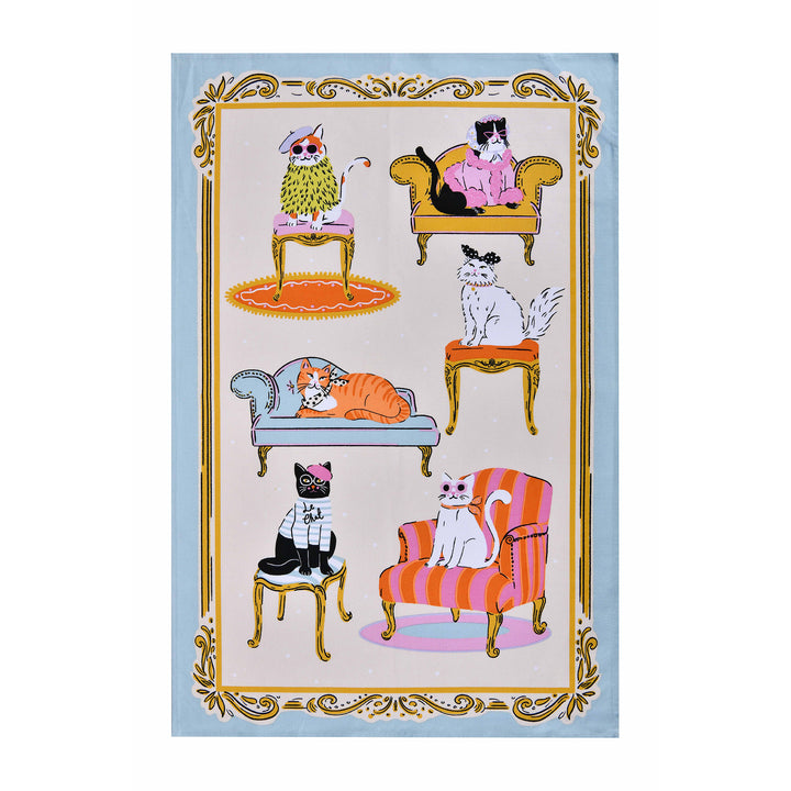 Ulster Weavers Cool Cats Tea Towel - Cotton One Size in Multi - Tea Towel - Ulster Weavers