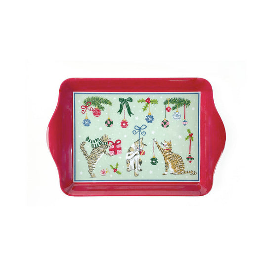 Christmas Cats Scatter Tray in Seafoam