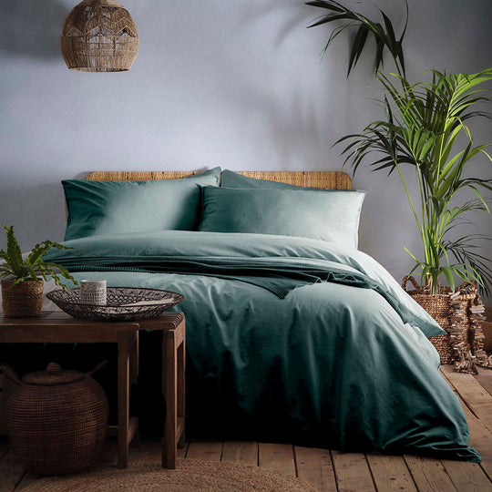 Cassia Duvet Cover Set in Teal