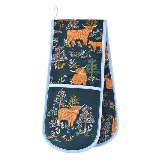 Connie the Cow Double Oven Glove in Navy