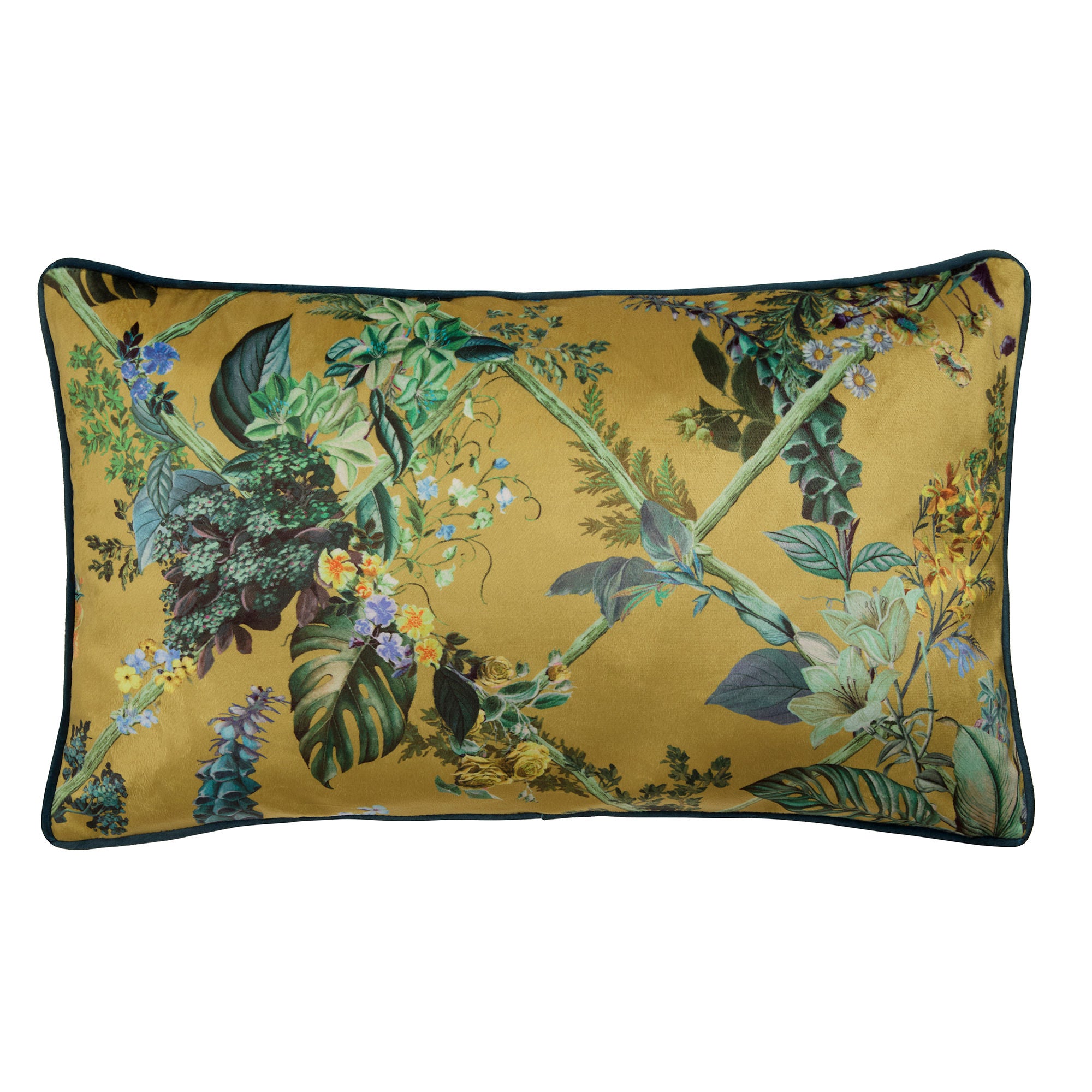 Cotswold Fantasia Dawn Cushion in Gold 30 x 50cm - Cushion - Laurence Llewelyn-Bowen