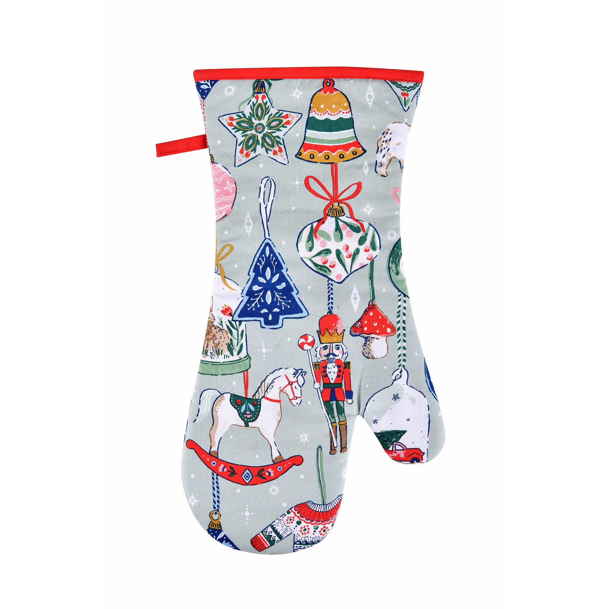 Ulster Weavers Christmas Ornaments Gauntlet Oven Glove One Size in Multi - Gauntlet Oven Glove - Ulster Weavers