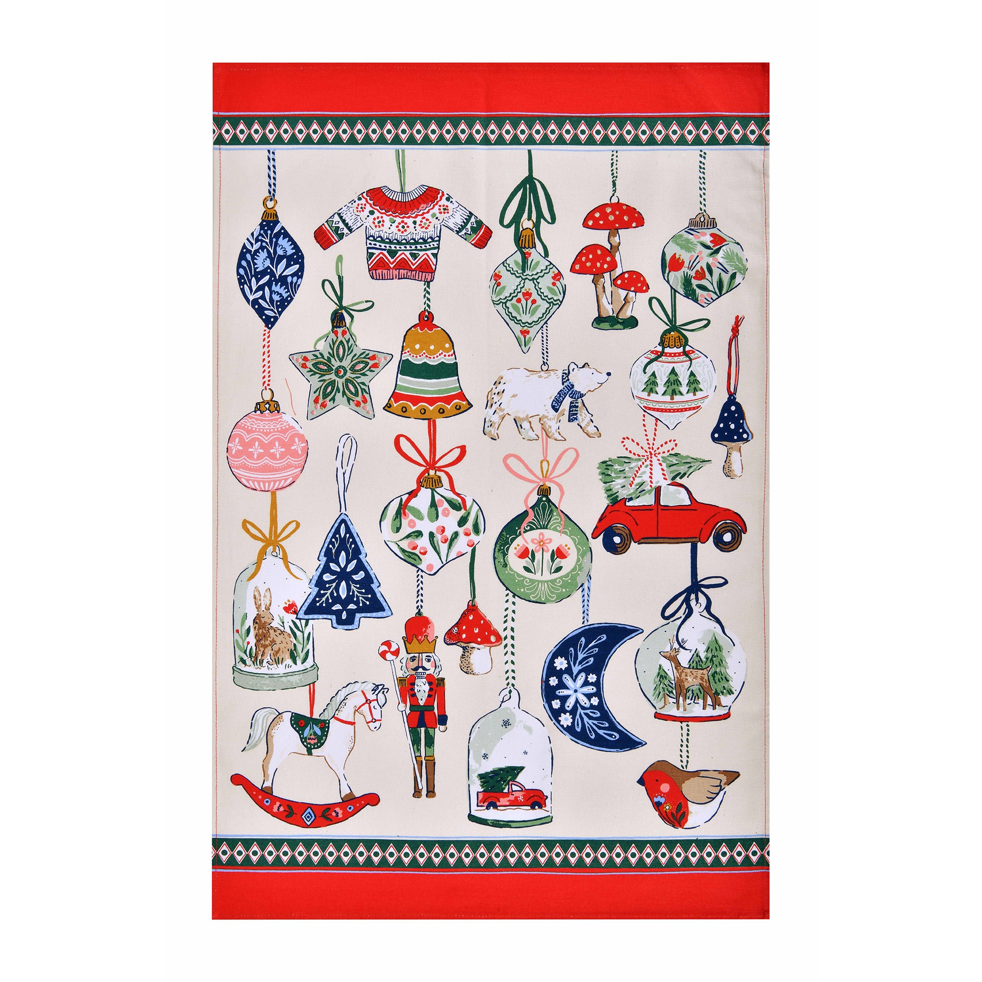Ulster Weavers Christmas Ornaments Tea Towel - Cotton One Size in Multi - Tea Towel - Ulster Weavers