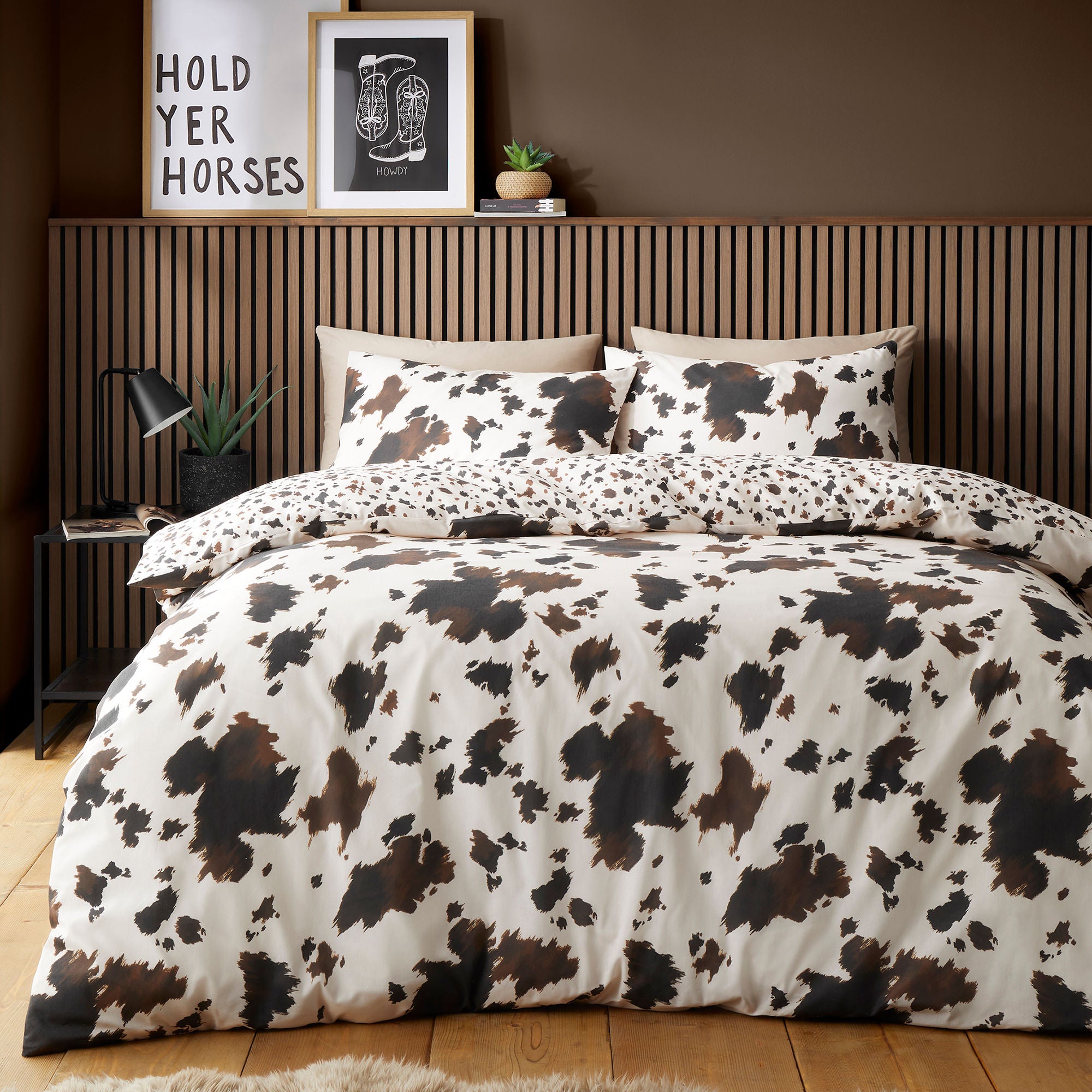 Cow Print Duvet Cover Set in Natural - Duvet Cover Set - Fusion