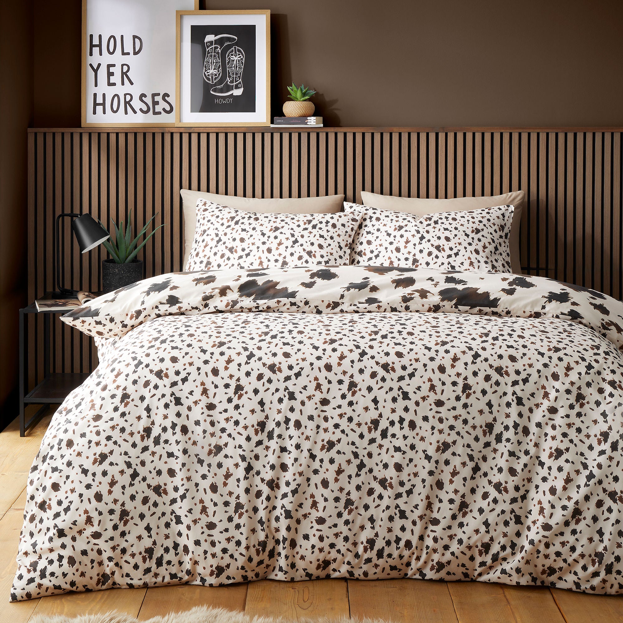 Cow Print Duvet Cover Set in Natural - Duvet Cover Set - Fusion