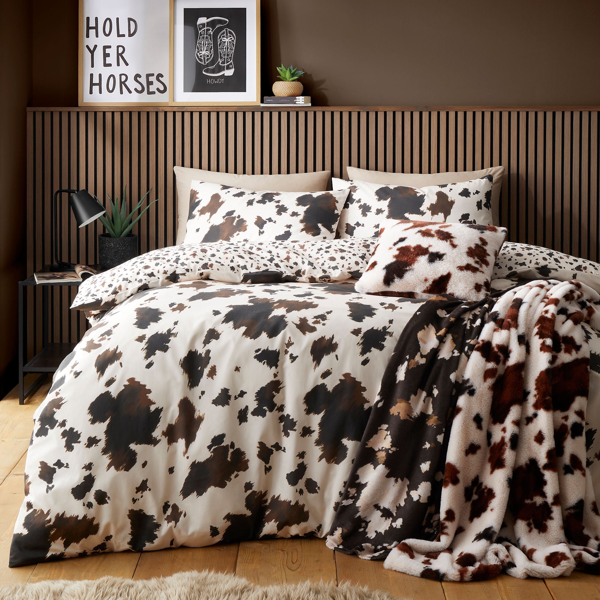 Cow Print Duvet Cover Set in Natural - Duvet Cover Set - Fusion