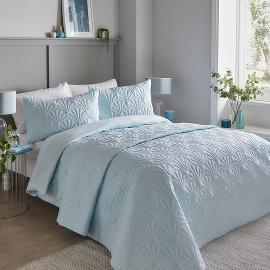 Cavali Duvet Cover Set in Duck Egg