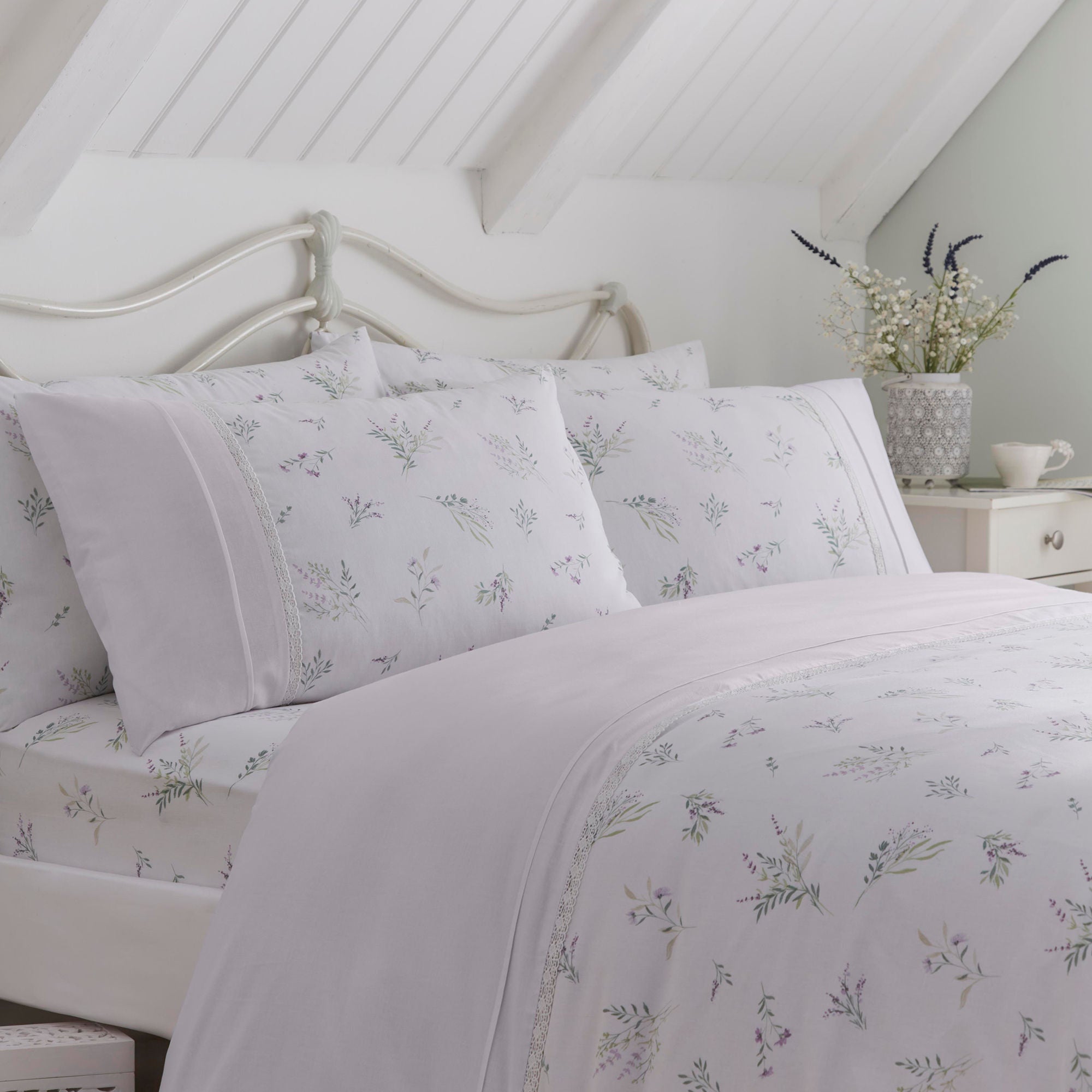 Chloe Duvet Cover Set by Dreams & Drapes Decorative in Lilac - Duvet Cover Set - Dreams & Drapes Decorative