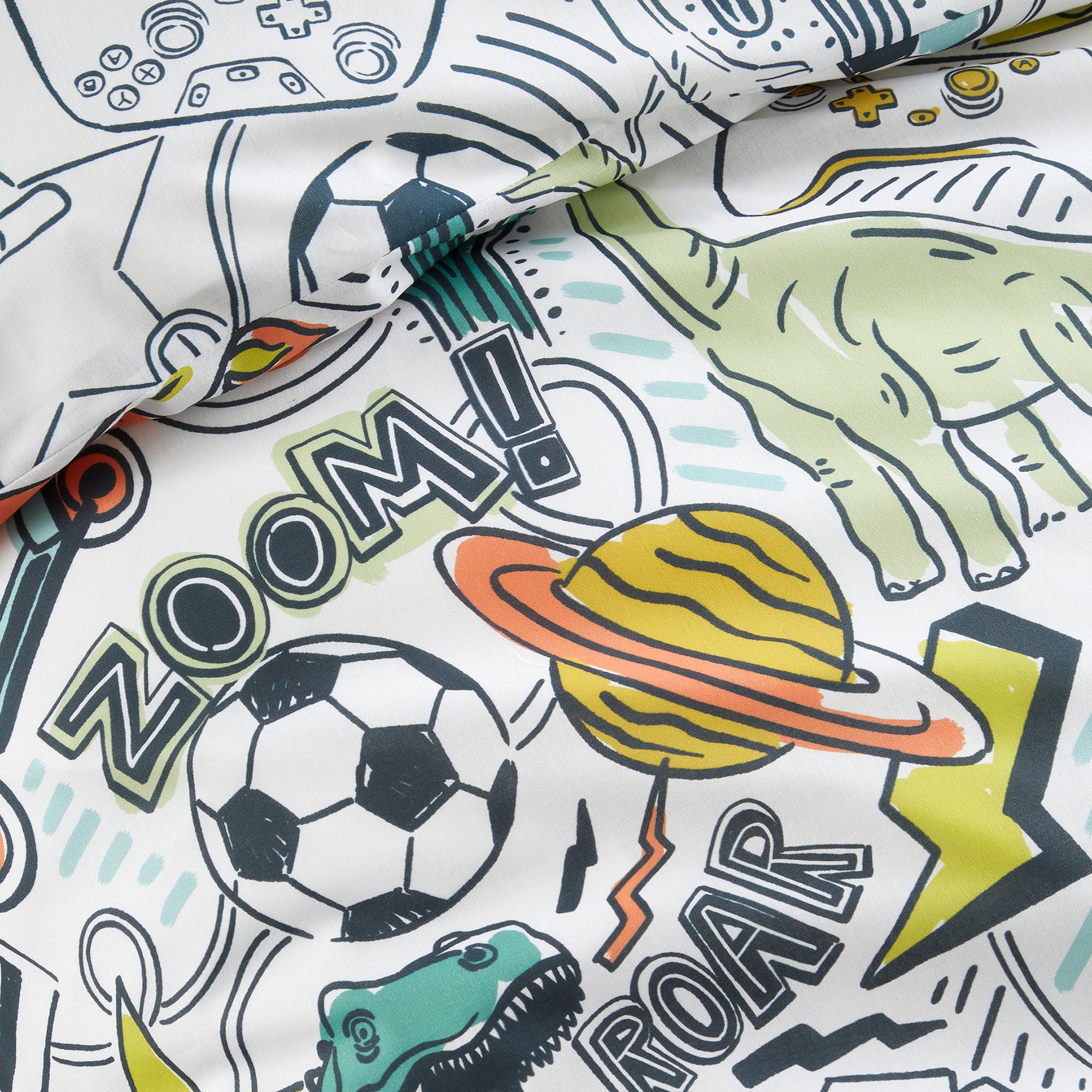 Doodle Zoom Duvet Cover Set in Multi - Duvet Cover Set - Bedlam