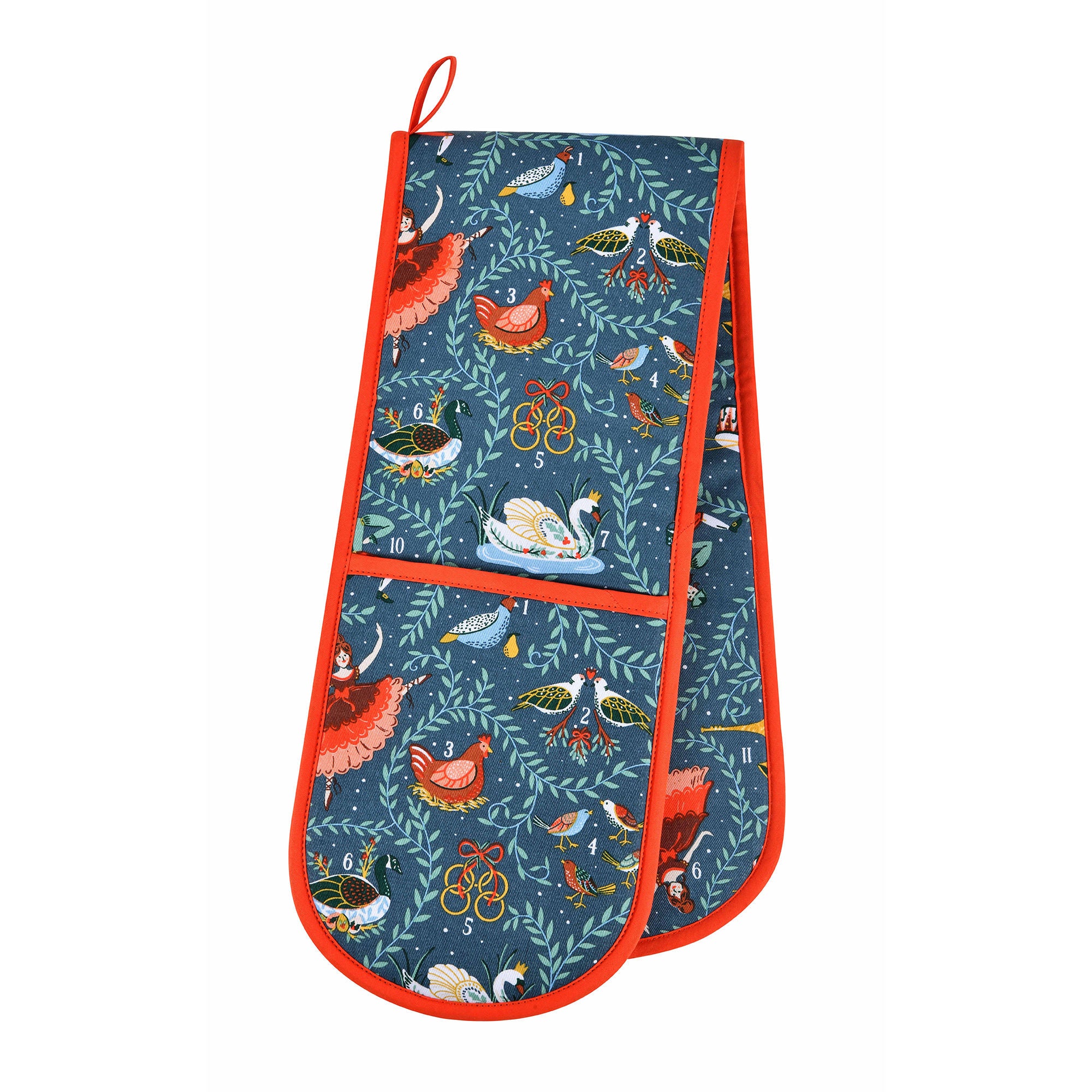 Ulster Weavers 12 Days of Christmas Double Oven Glove One Size in Green - Double Oven Glove - Ulster Weavers