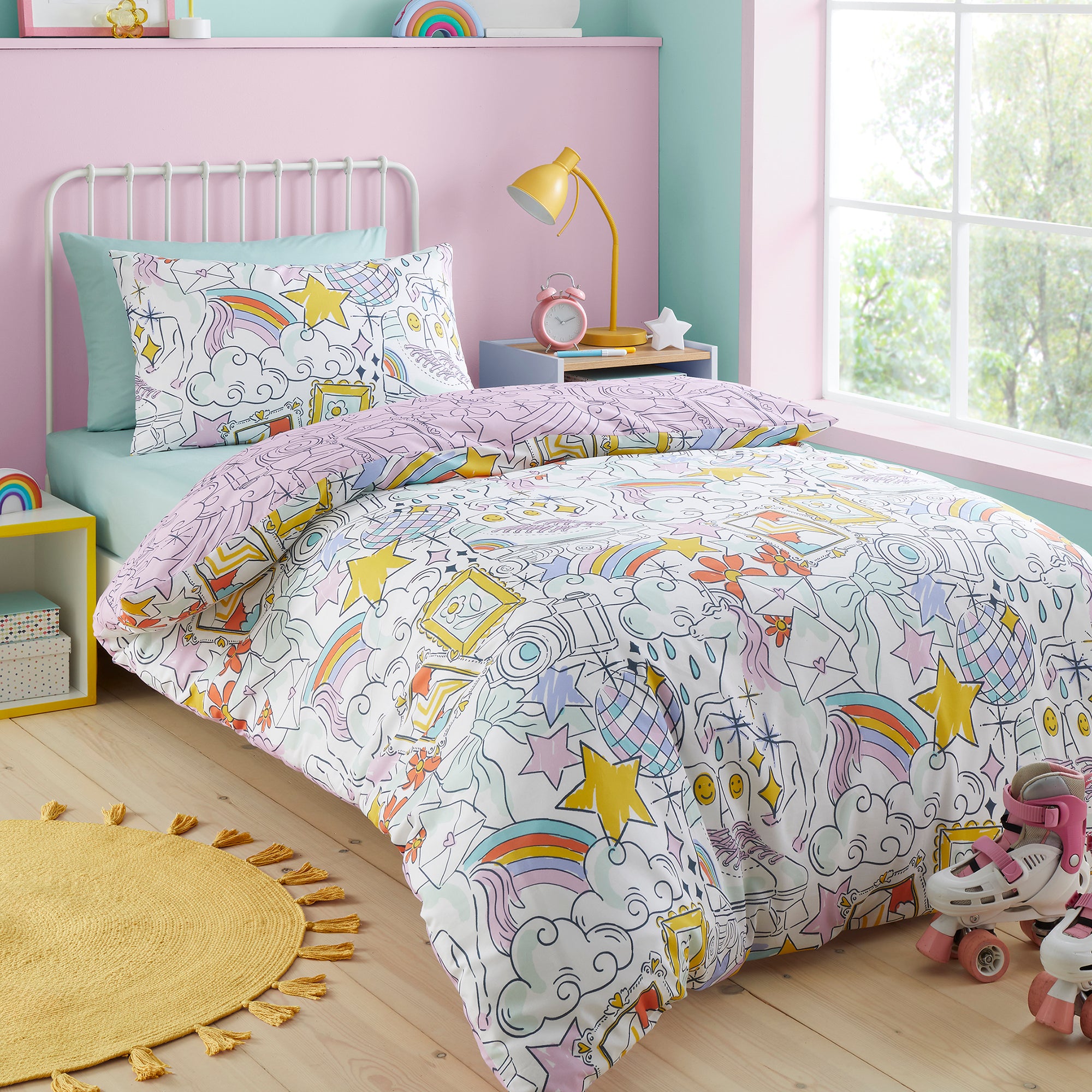 Doodle Hobby Duvet Cover Set in Multi - Duvet Cover Set - Bedlam