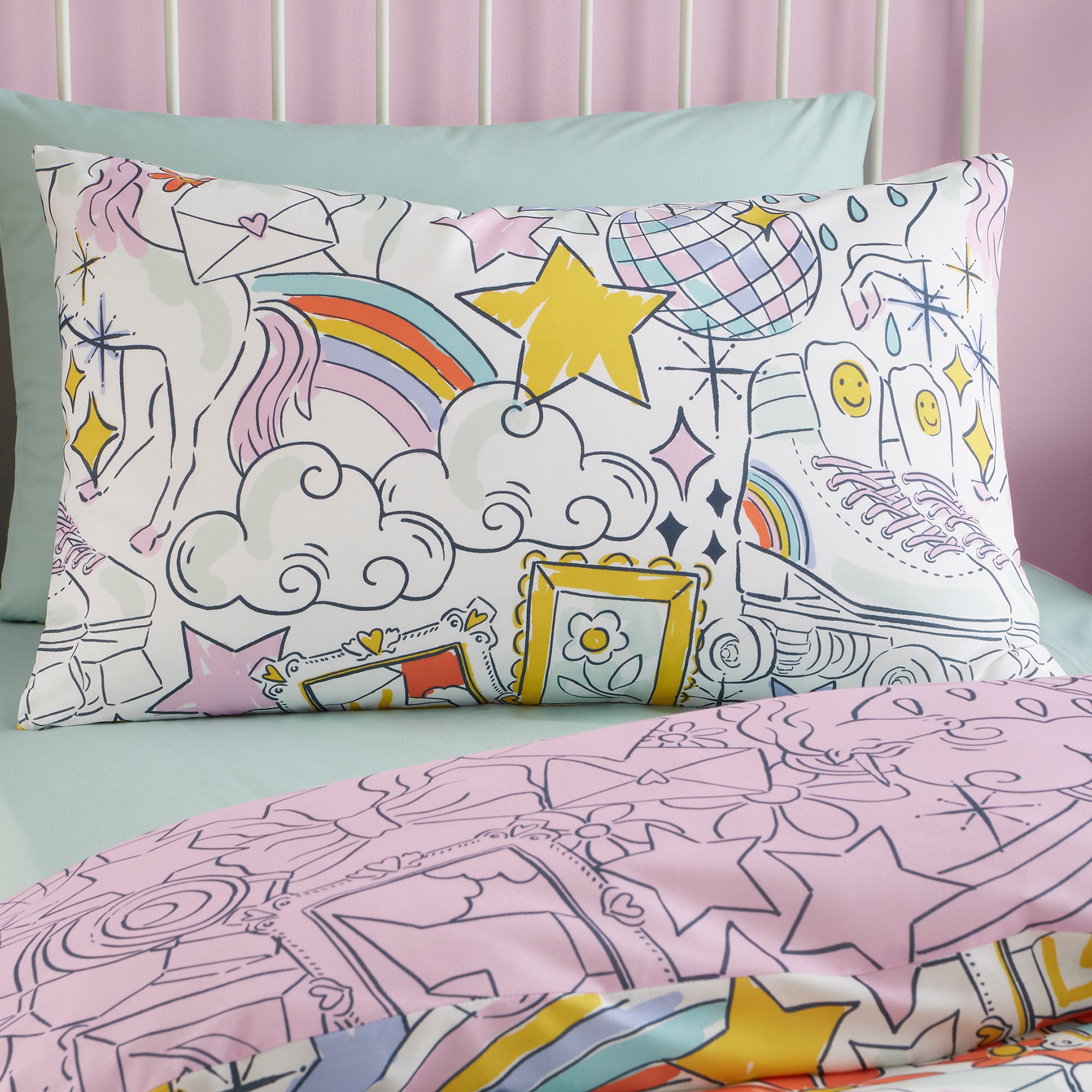 Doodle Hobby Duvet Cover Set in Multi - Duvet Cover Set - Bedlam