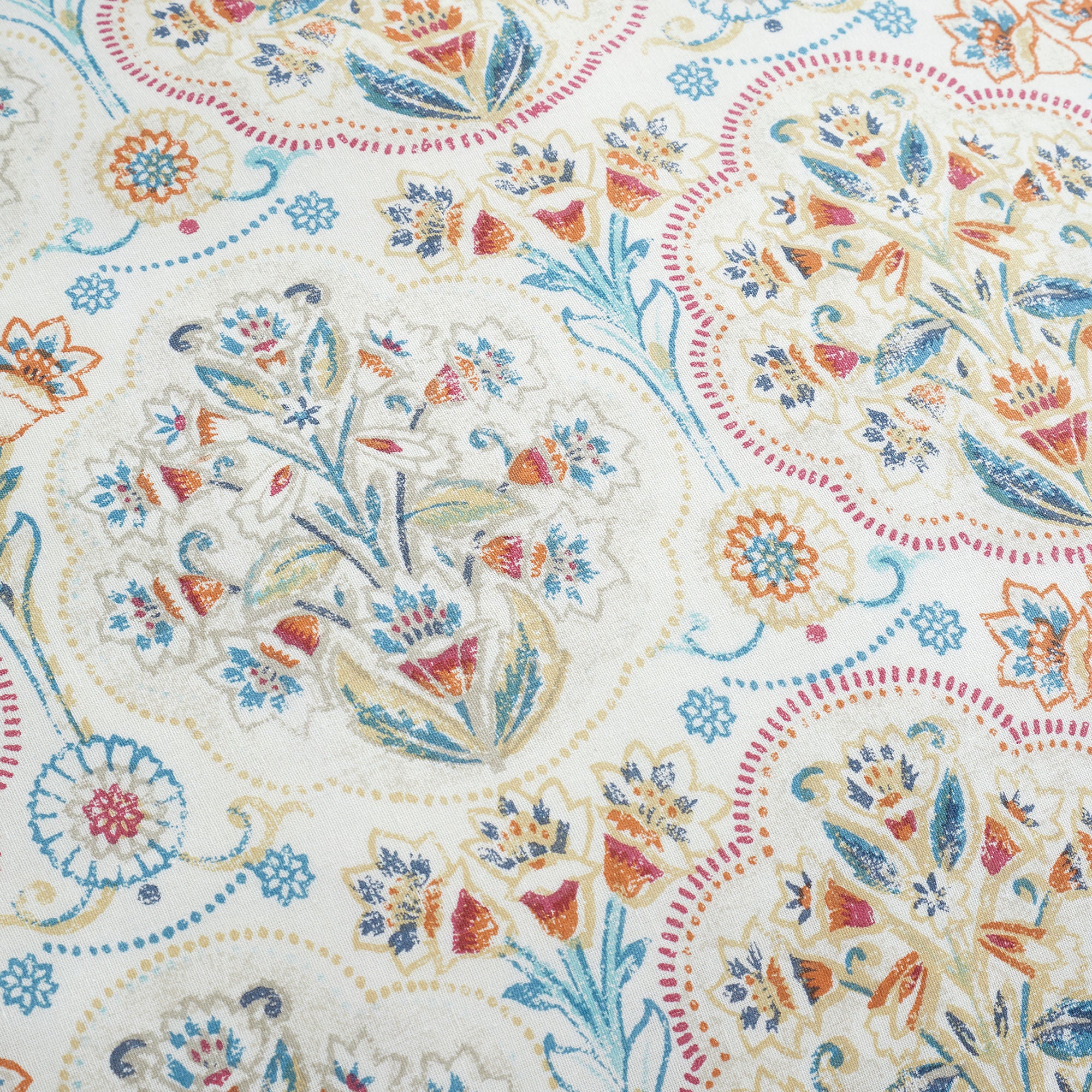 Edena Decorative Floral Duvet Cover Set in Natural - Duvet Cover Set - Dreams & Drapes