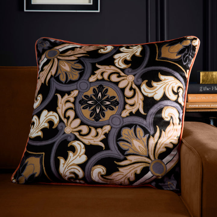 Festivo Cushion by Laurence Llewelyn-Bowen in Black 55 x 55cm - Cushion - Laurence Llewelyn-Bowen