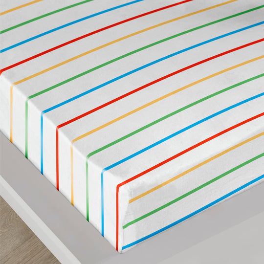 Farmyard Friends 28cm Deep Fitted Bed Sheet in Blue