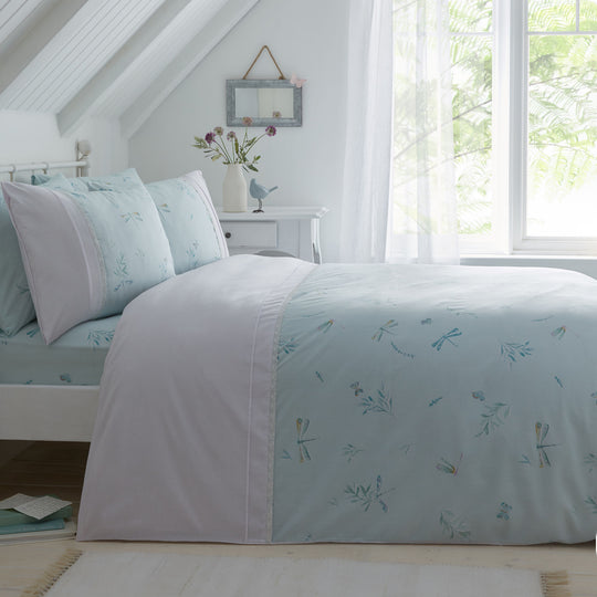 Fifi Duvet Cover Set in Duck Egg