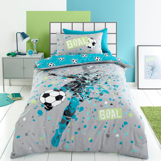 Goal Duvet Cover Set in Grey