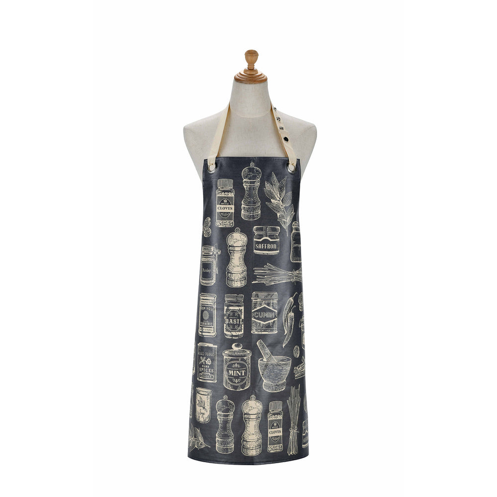 Ulster Weavers Herbs & Spices Apron - PVC/Oilcloth One Size in Grey - Apron - Ulster Weavers