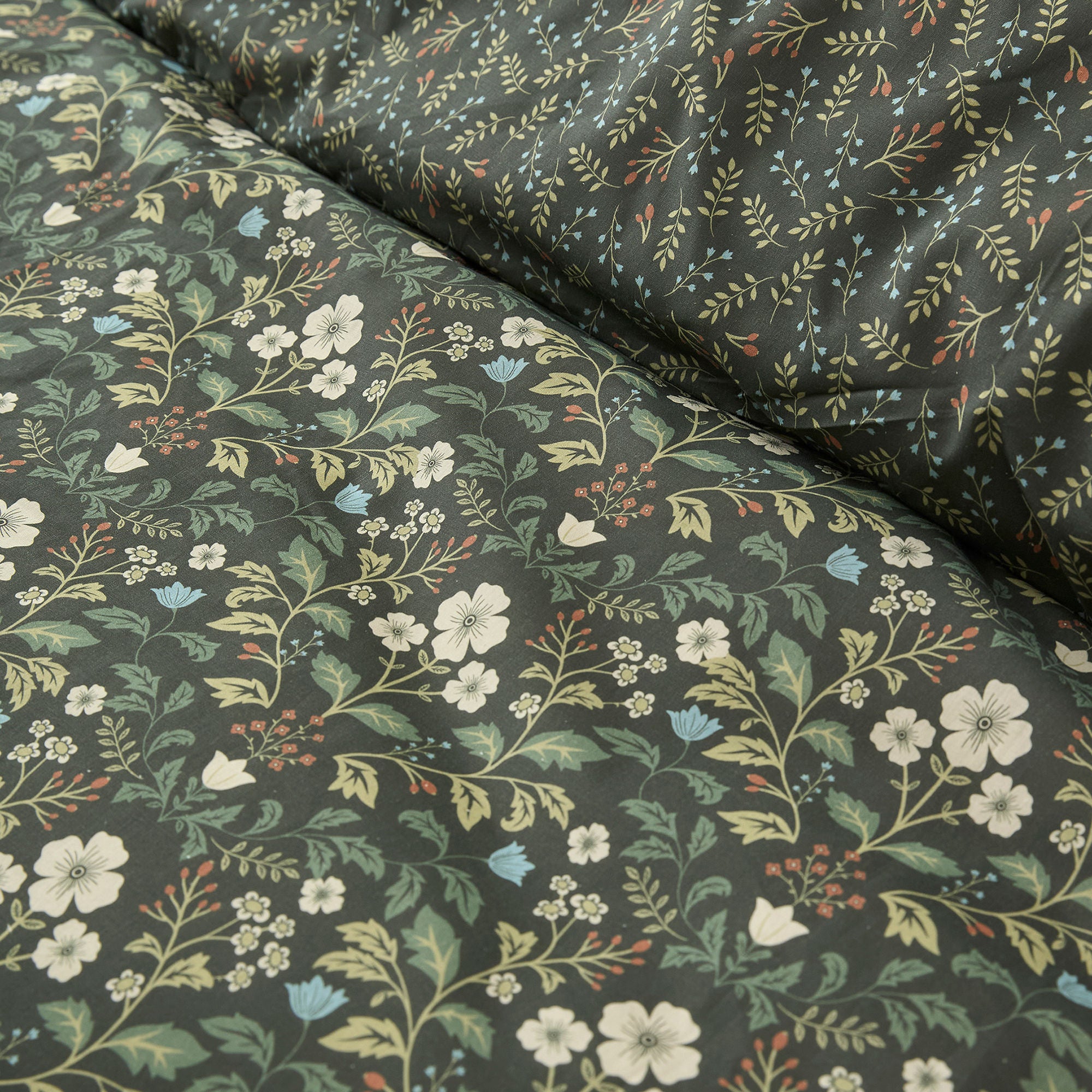 Heritage Floral Duvet Cover Set in Green - Duvet Cover Set - D & D Design